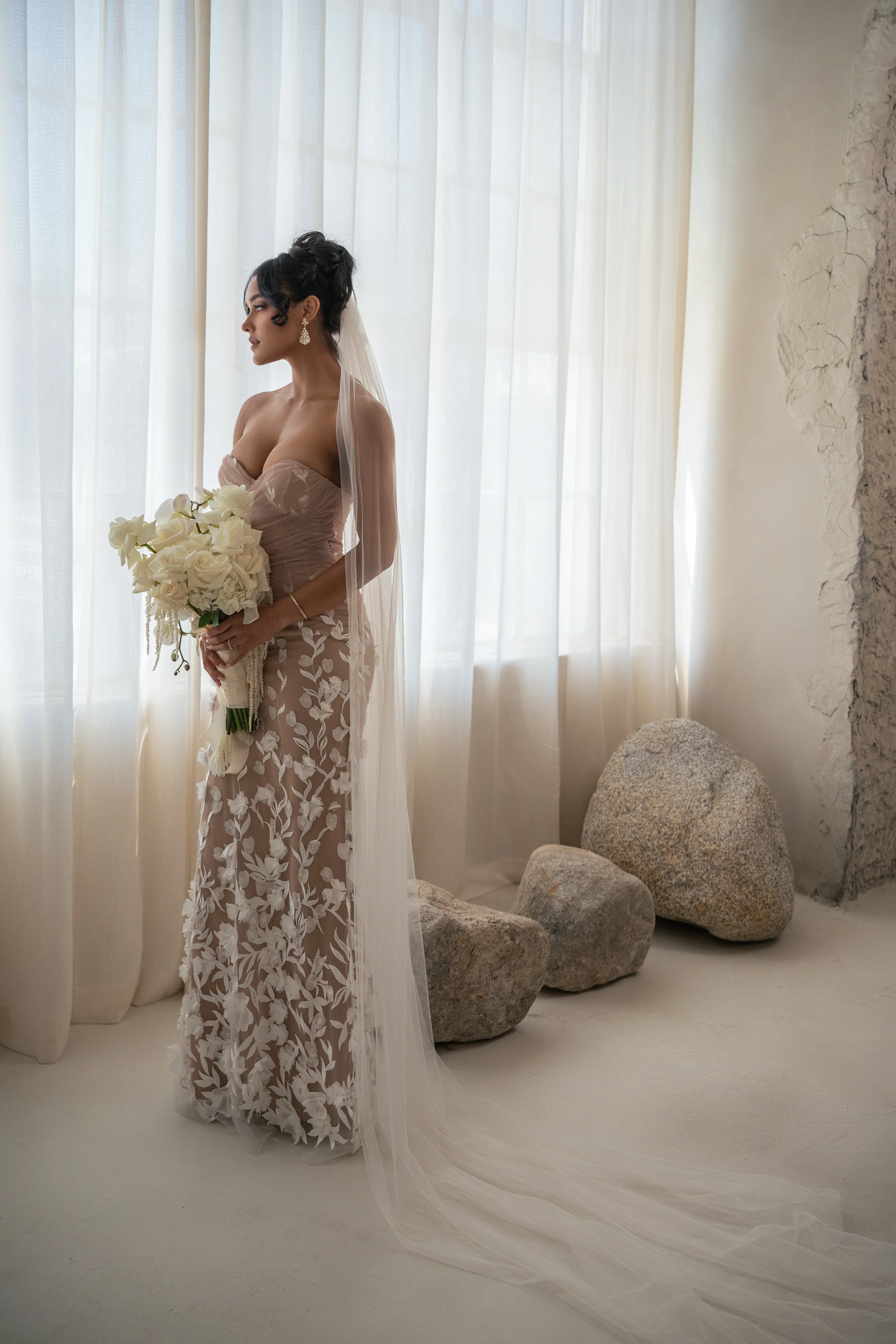 Ivory Everlasting Embroidered Gown - Image 13