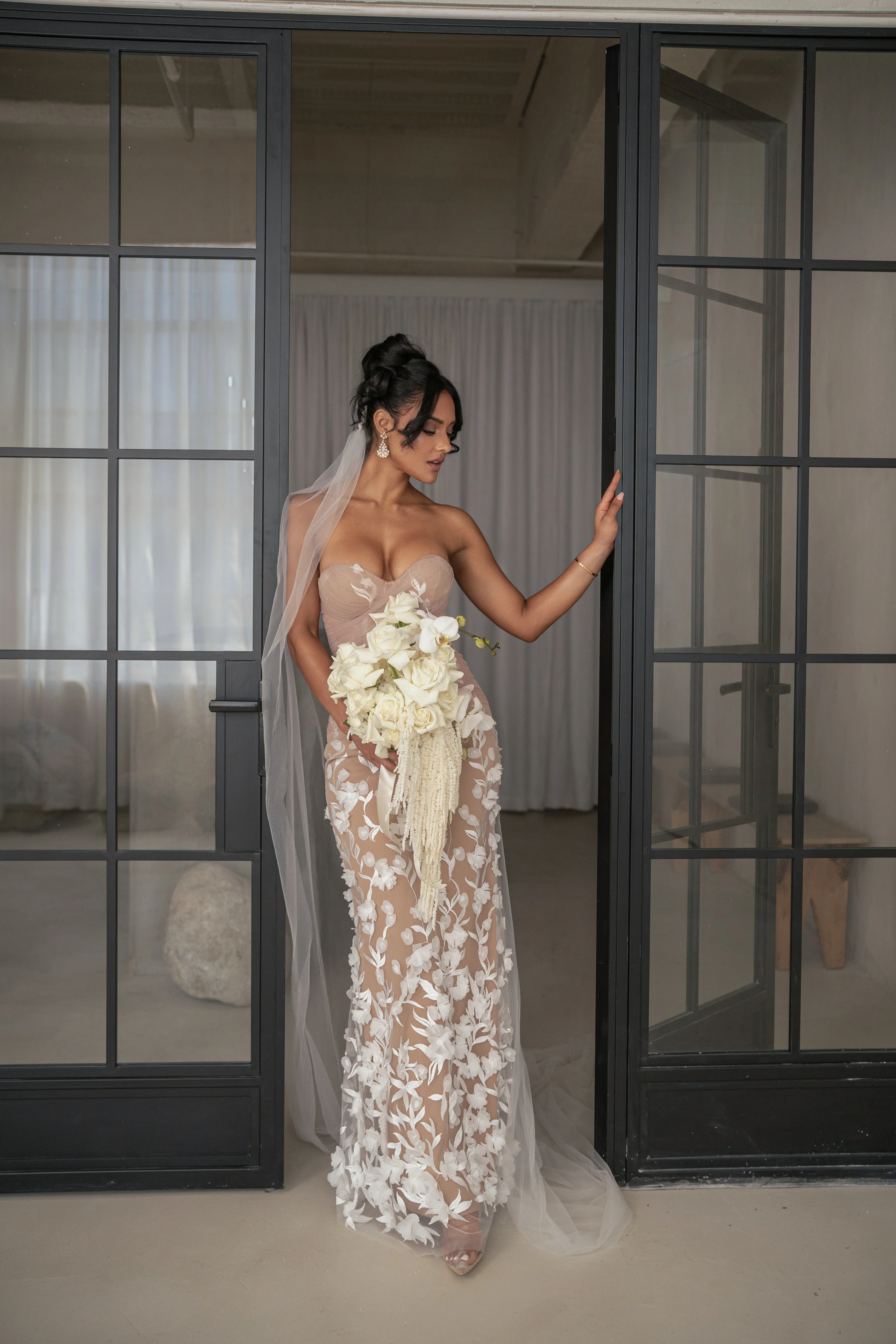 Ivory Everlasting Embroidered Gown - Image 8