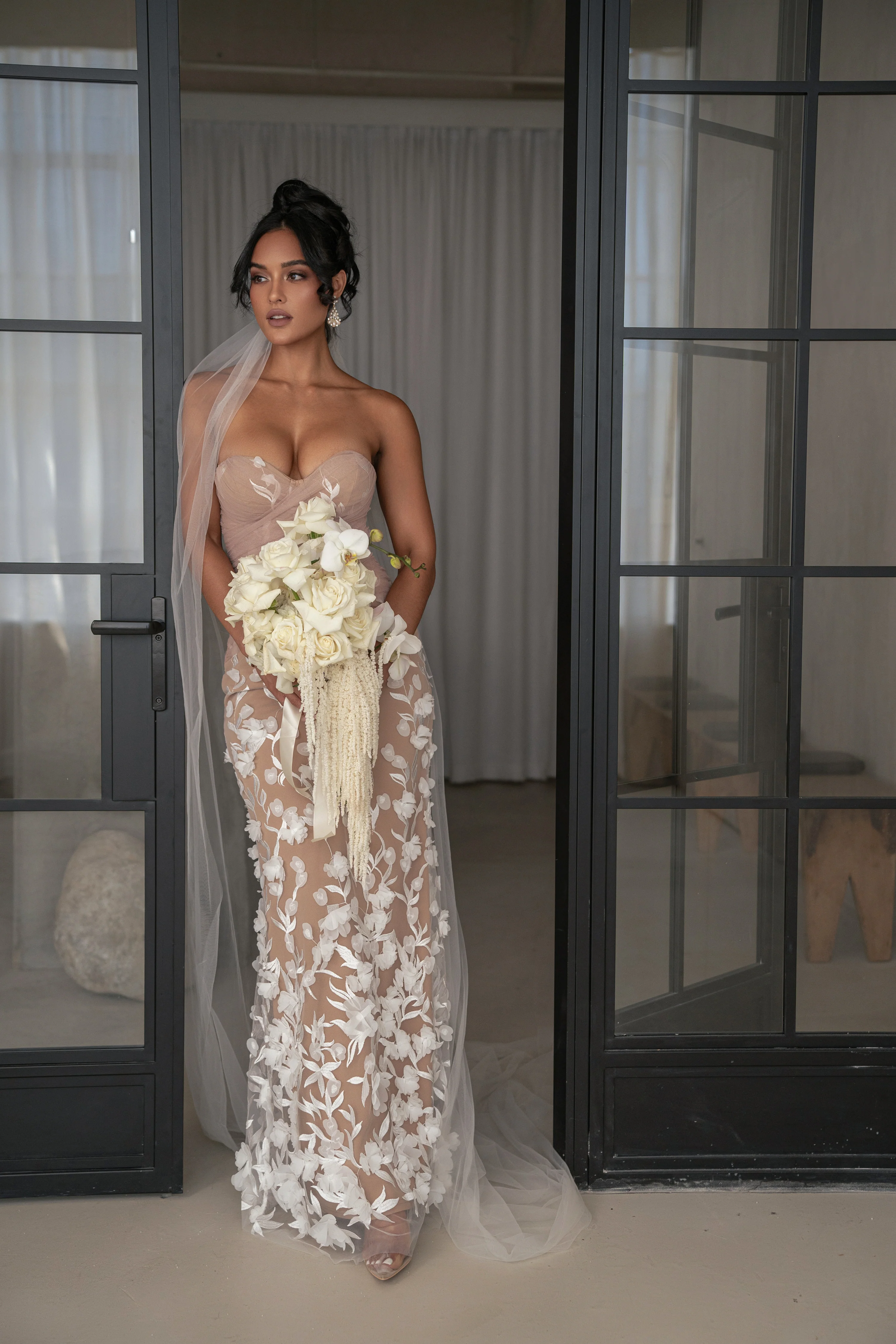 Ivory Everlasting Embroidered Gown - Image 9