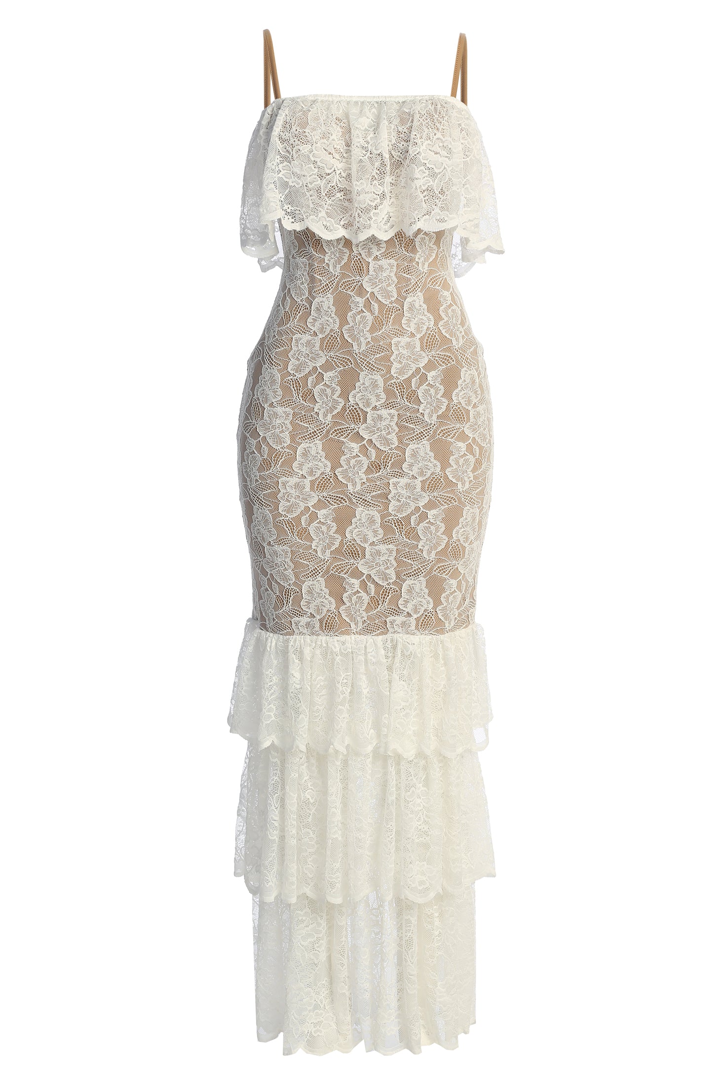 Ivory Fairytale Ending Lace Maxi Dress - Image 2