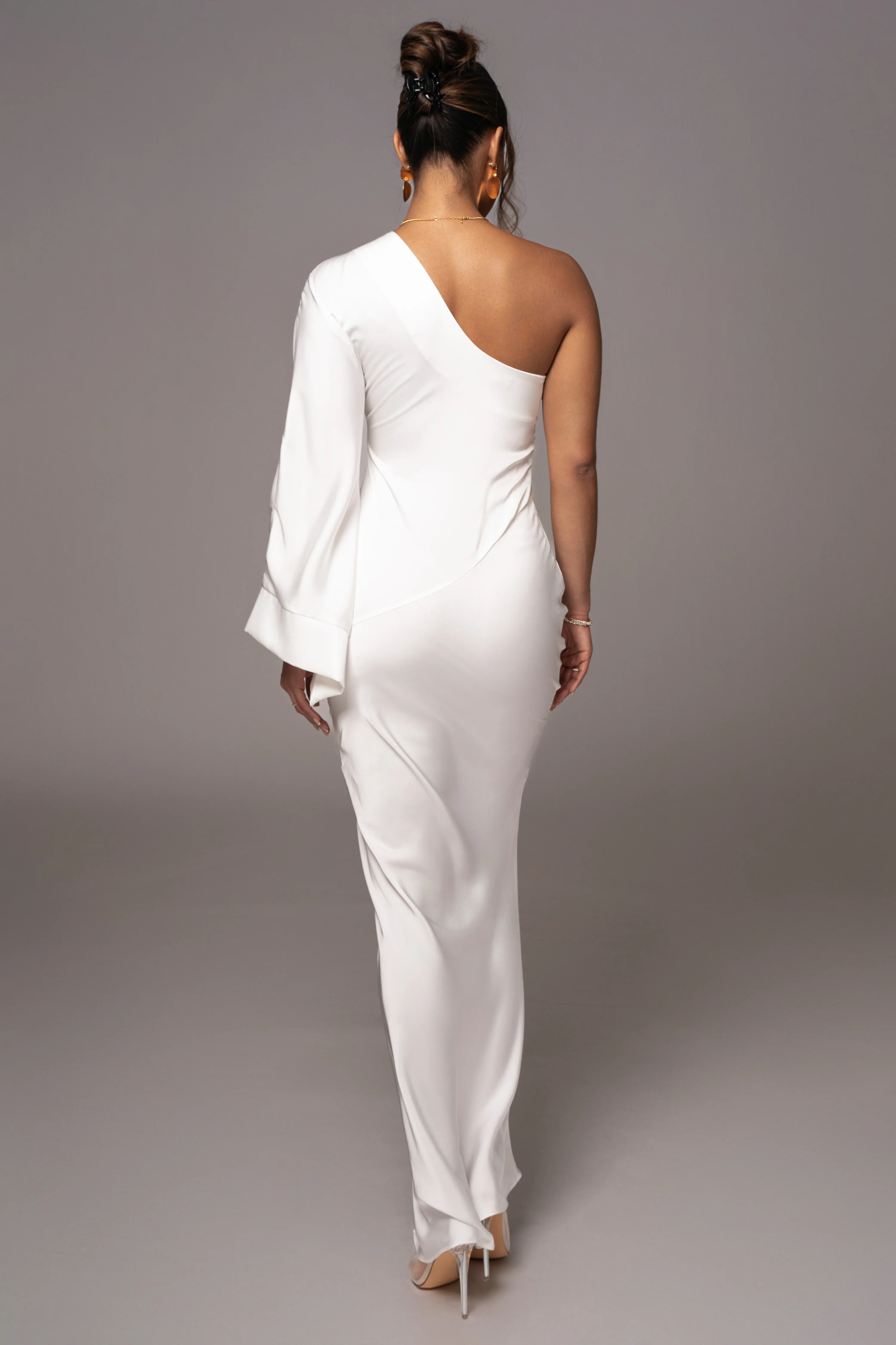 Ivory Femme Drape Maxi Dress - Image 12