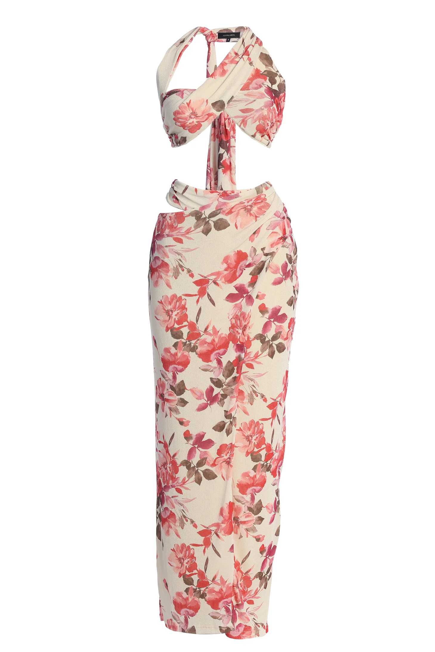 Ivory FLORAL NEW AGE TWO PIECE SKIRT SET
