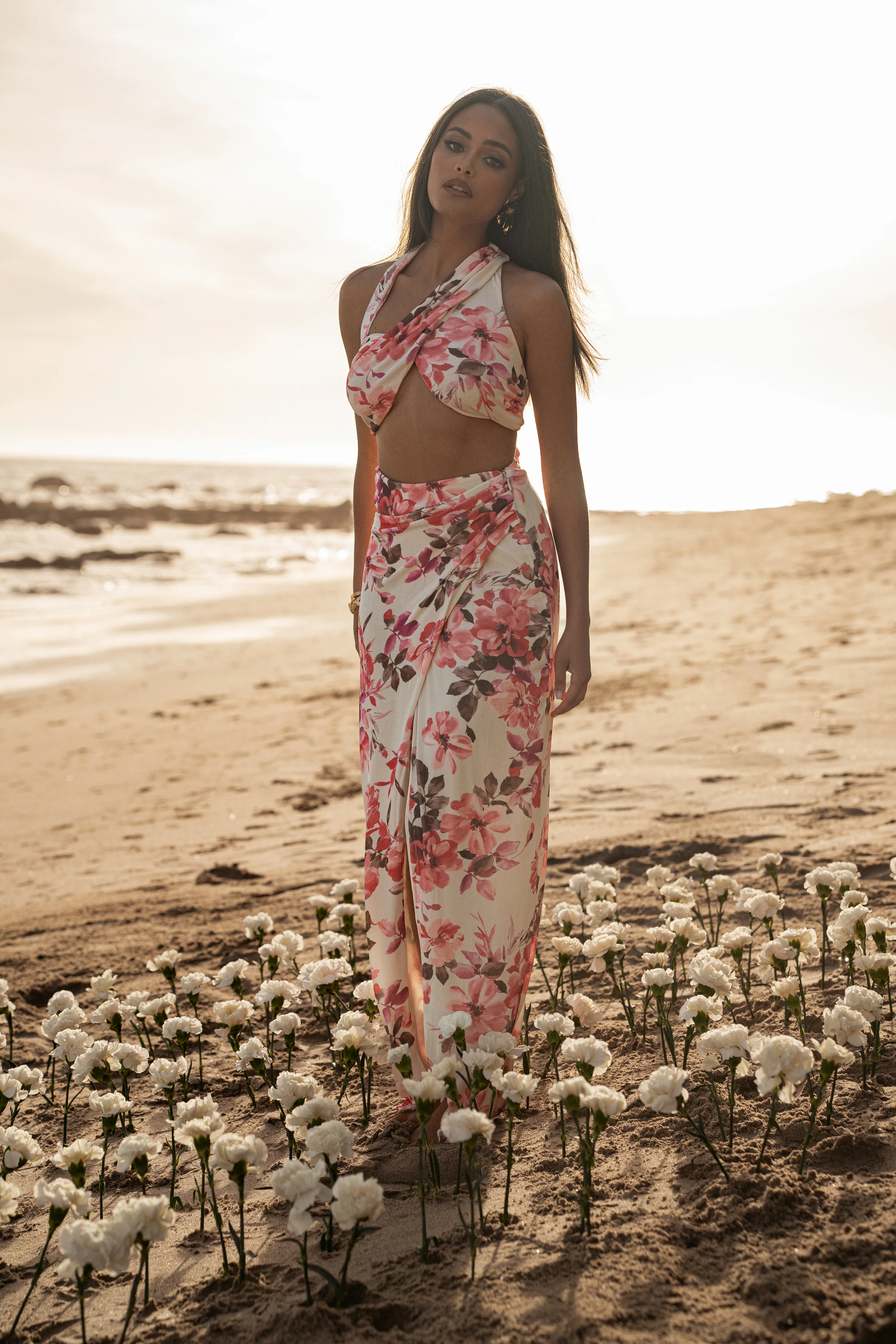 Ivory FLORAL NEW AGE TWO PIECE SKIRT SET - Image 11