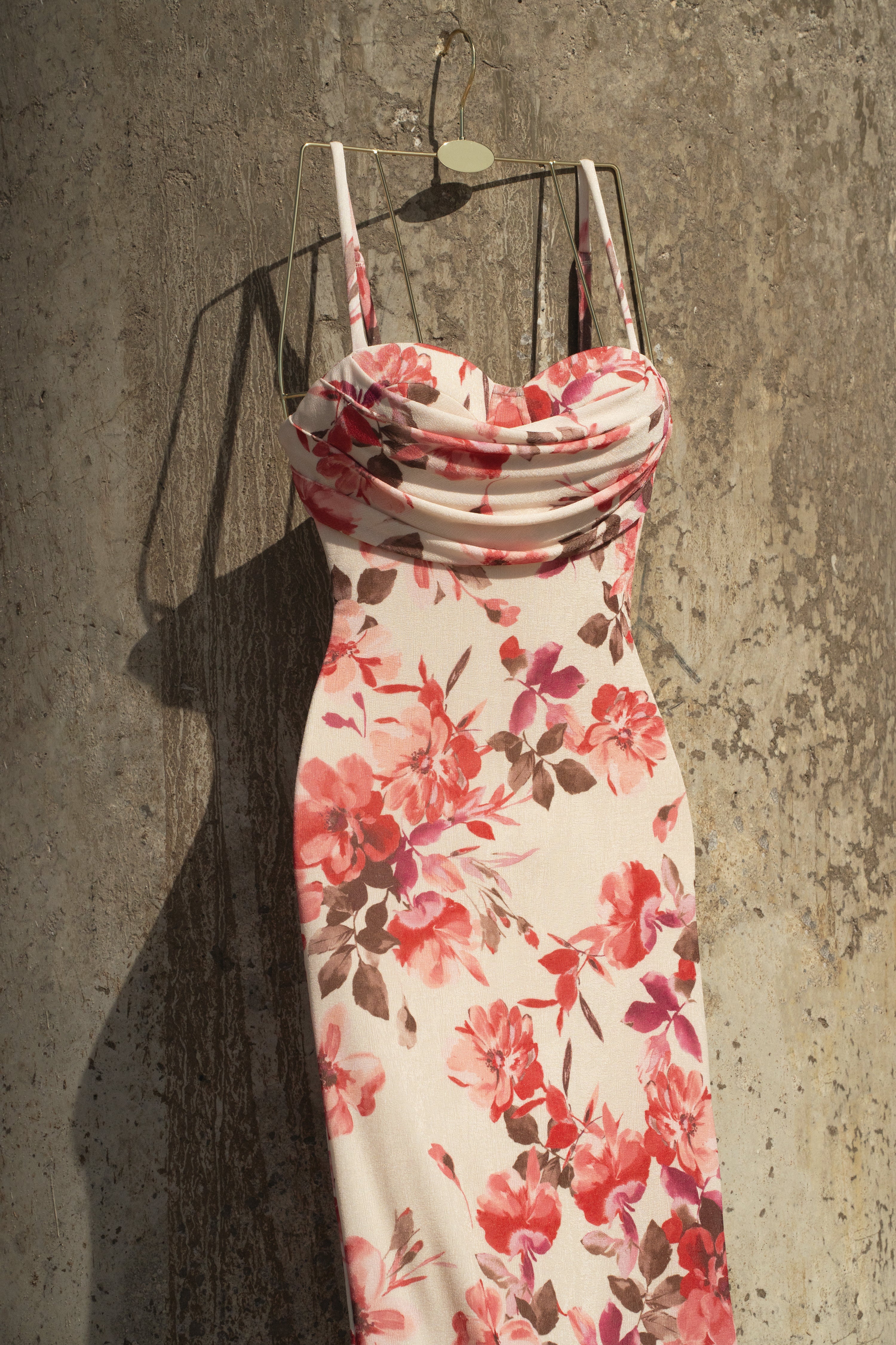 Ivory Floral Slinky Visions Of You Maxi Dress - Image 12