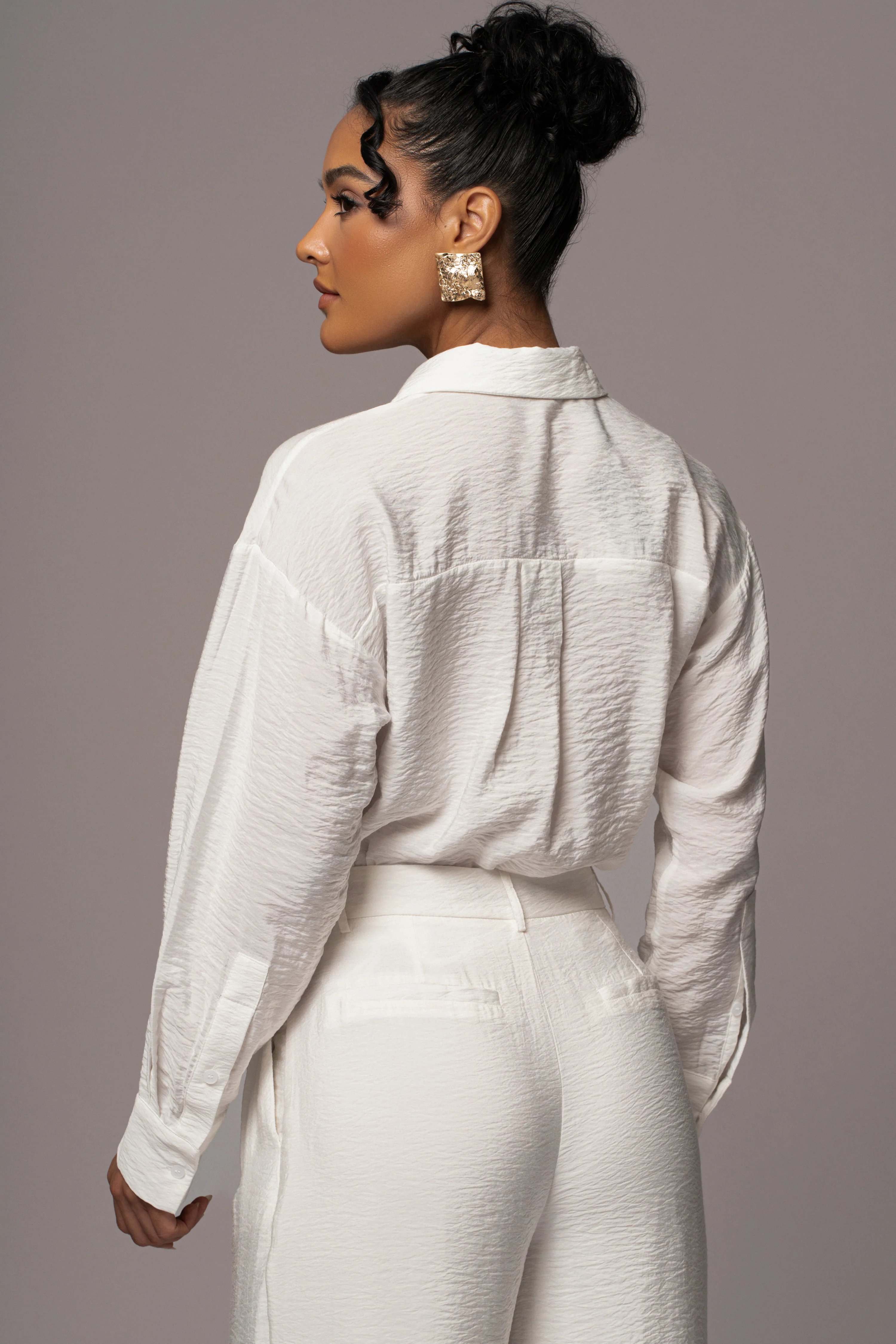 Ivory Greta Collared Top - Image 11