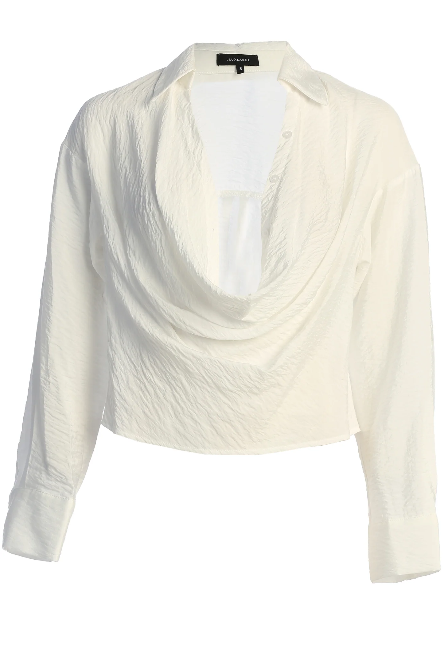 Ivory Greta Collared Top - Image 3