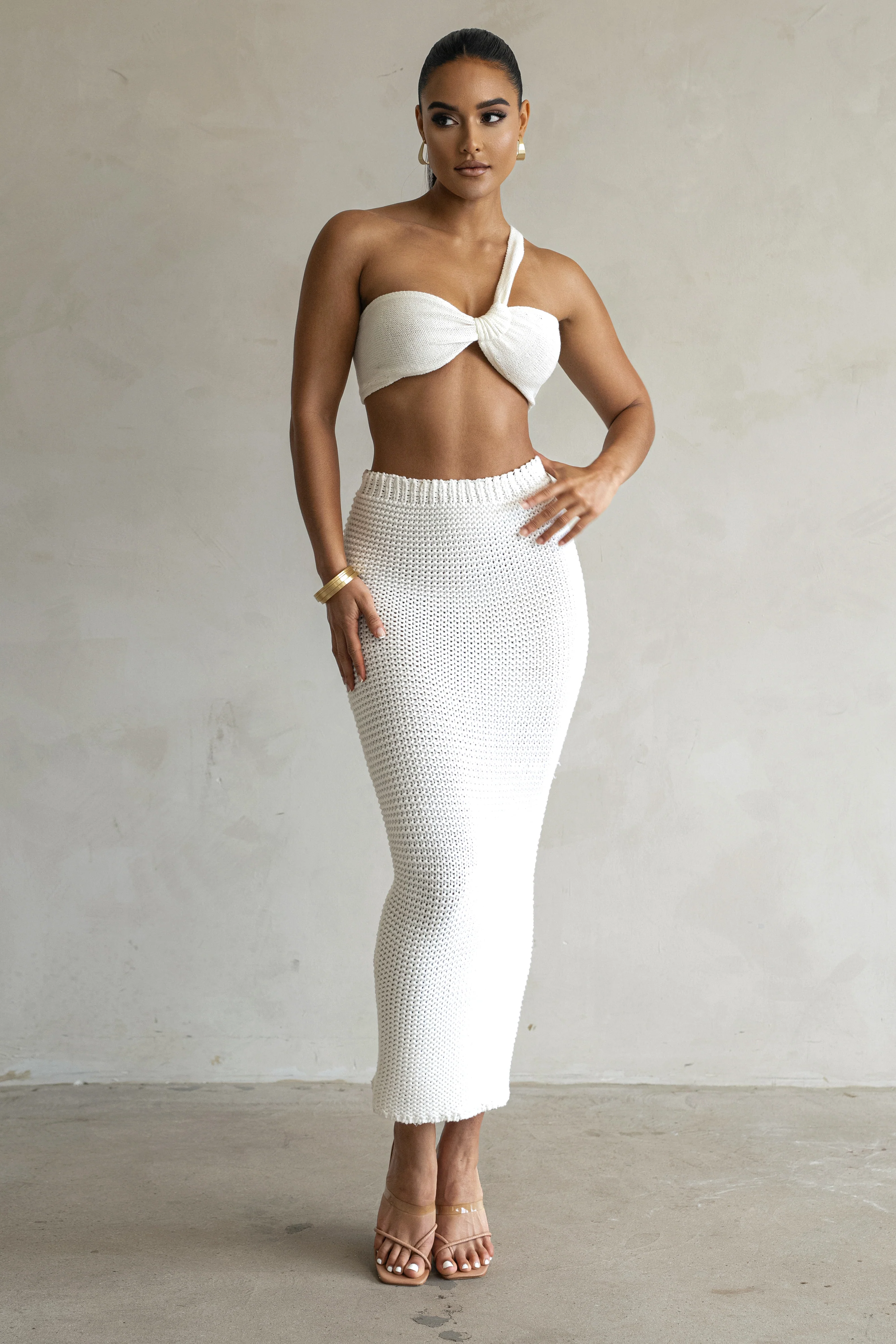 Ivory Jeanette Sweater Knit Top - Image 3