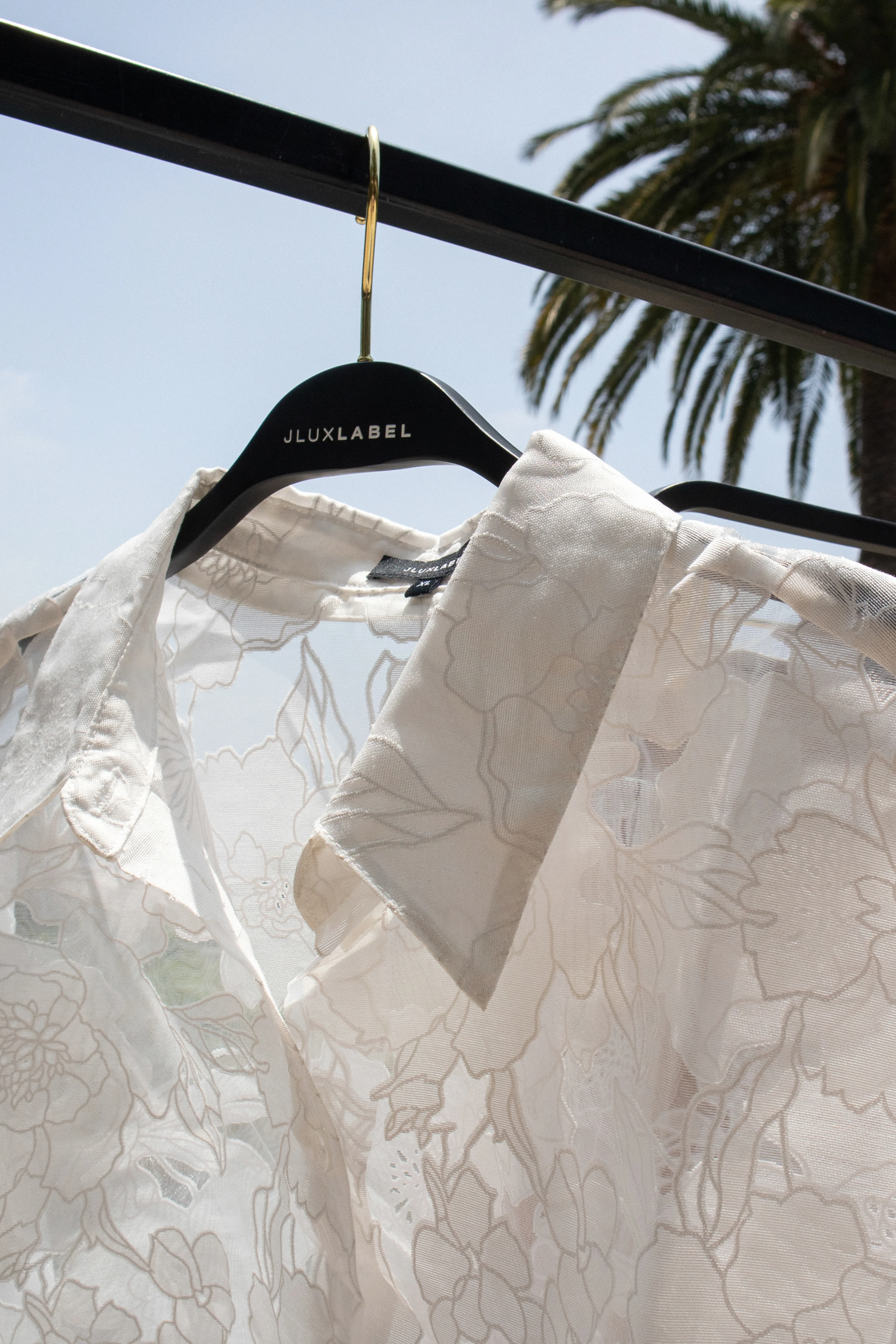 Ivory Organza Floral Blouse - Image 5