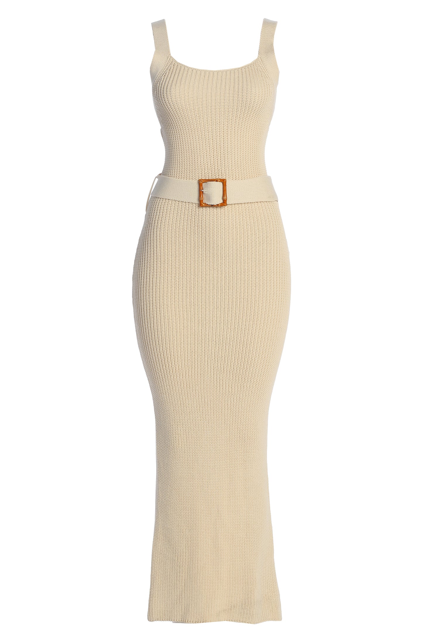 Ivory Moonrise Ribbed Maxi Dress - Image 9