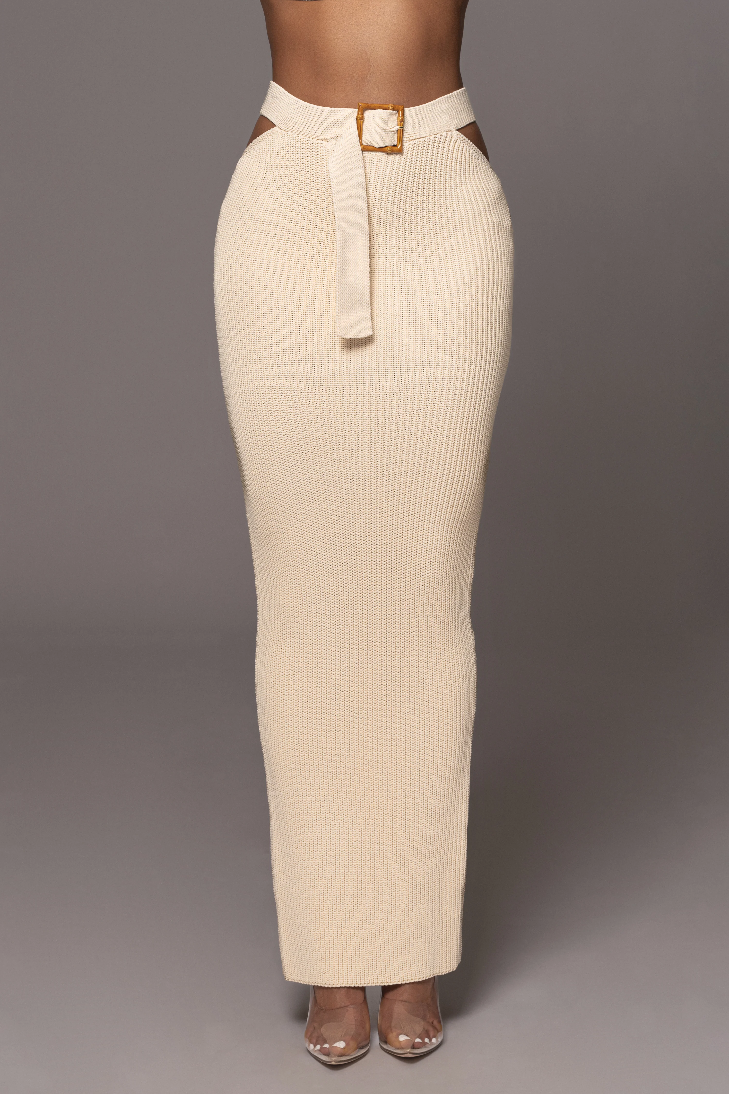 Ivory Nikole Ribbed Skirt Set - Image 4