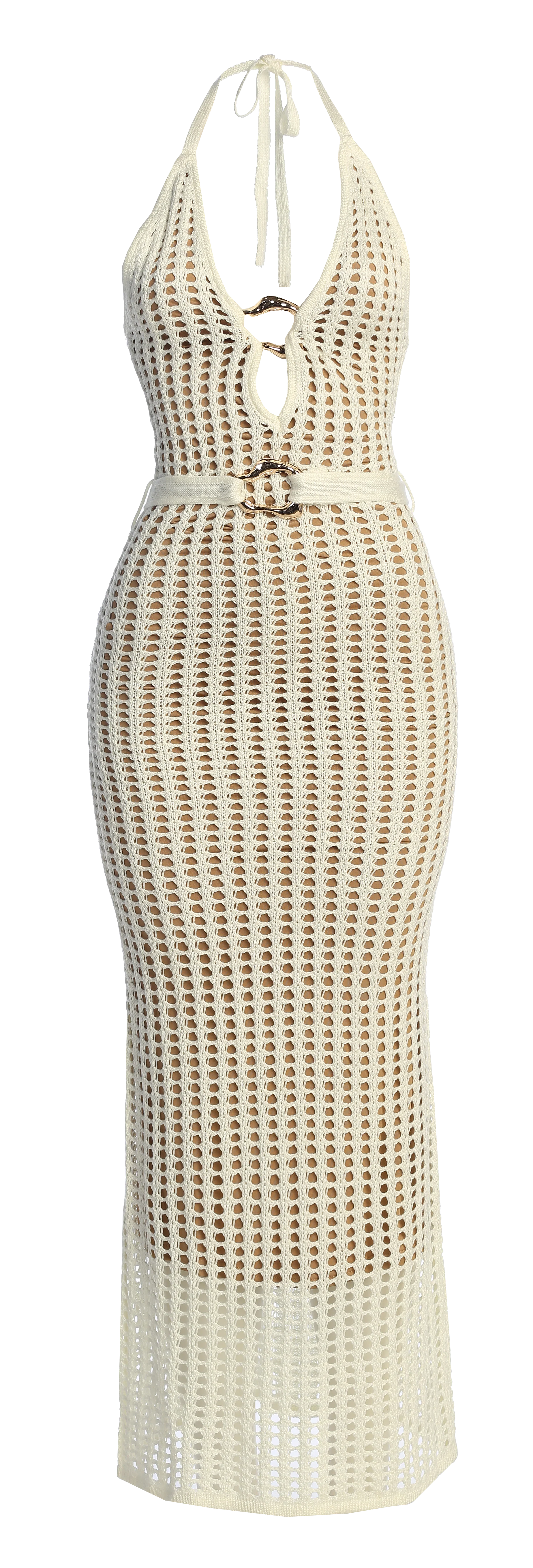 Ivory Oceanic Dream Crochet Maxi Dress - Image 2