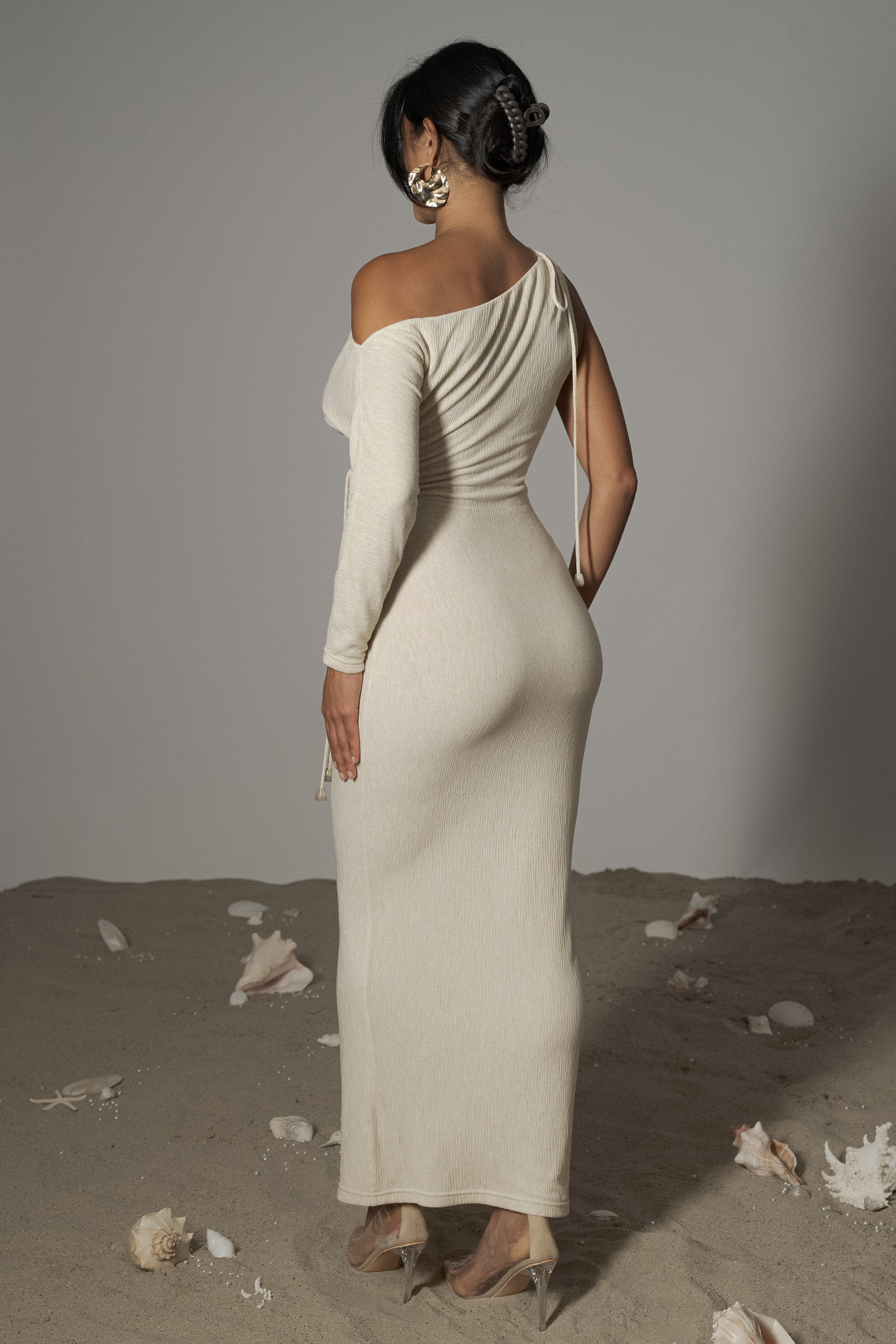 Ivory Odelia Crinkled Maxi Dress - Image 11