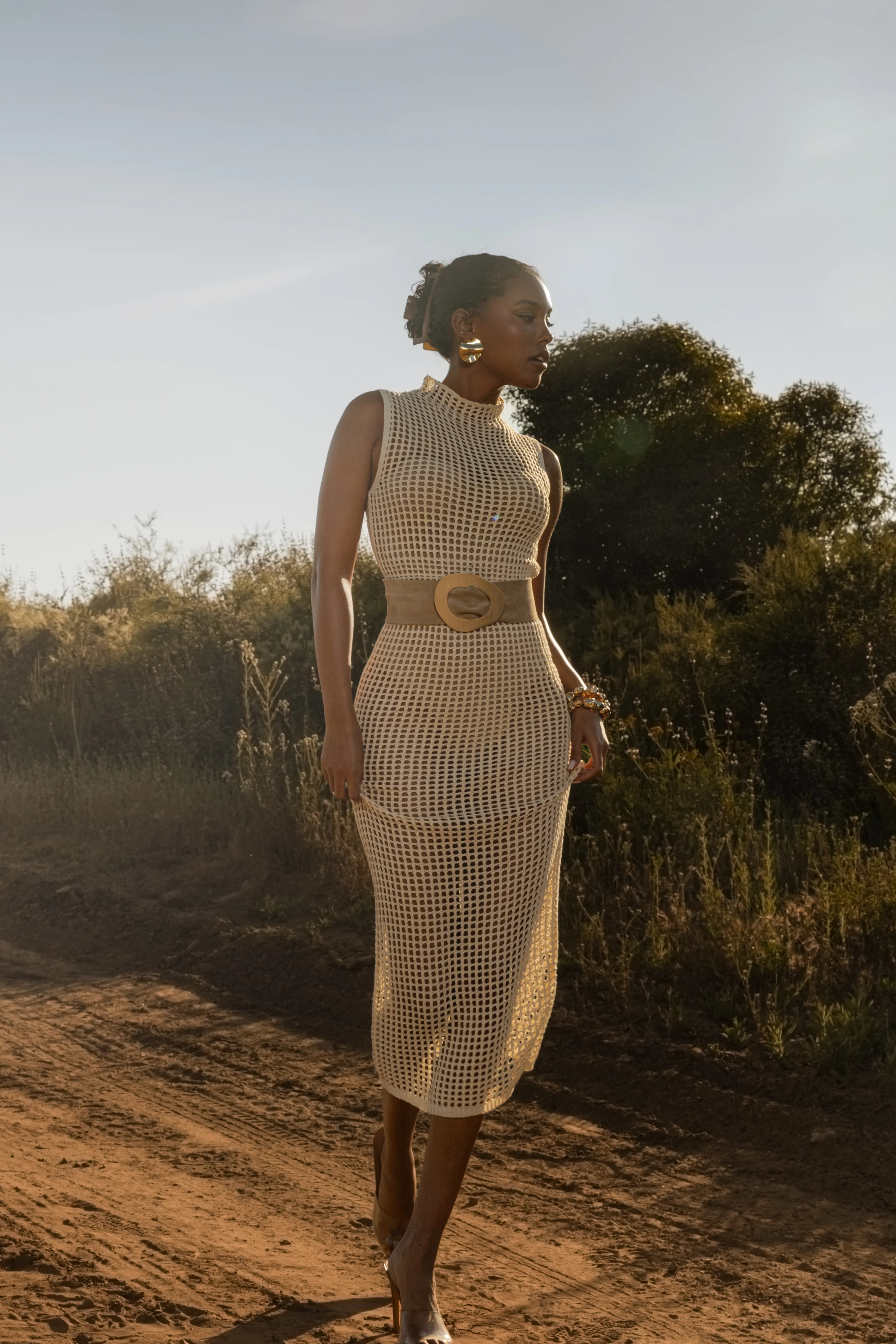 Ivory Pacific Tides Crochet Maxi Dress - Image 3