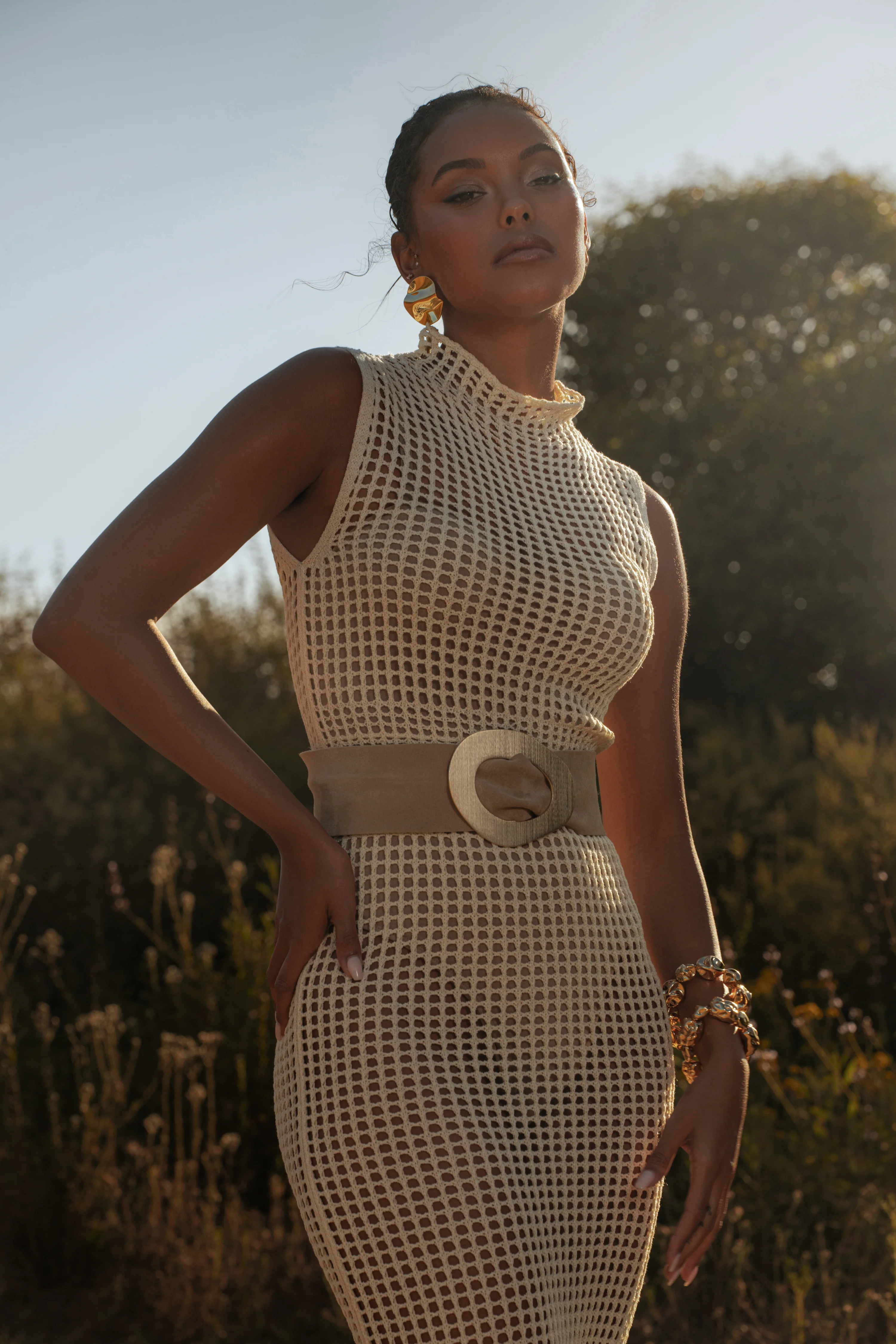 Ivory Pacific Tides Crochet Maxi Dress - Image 4