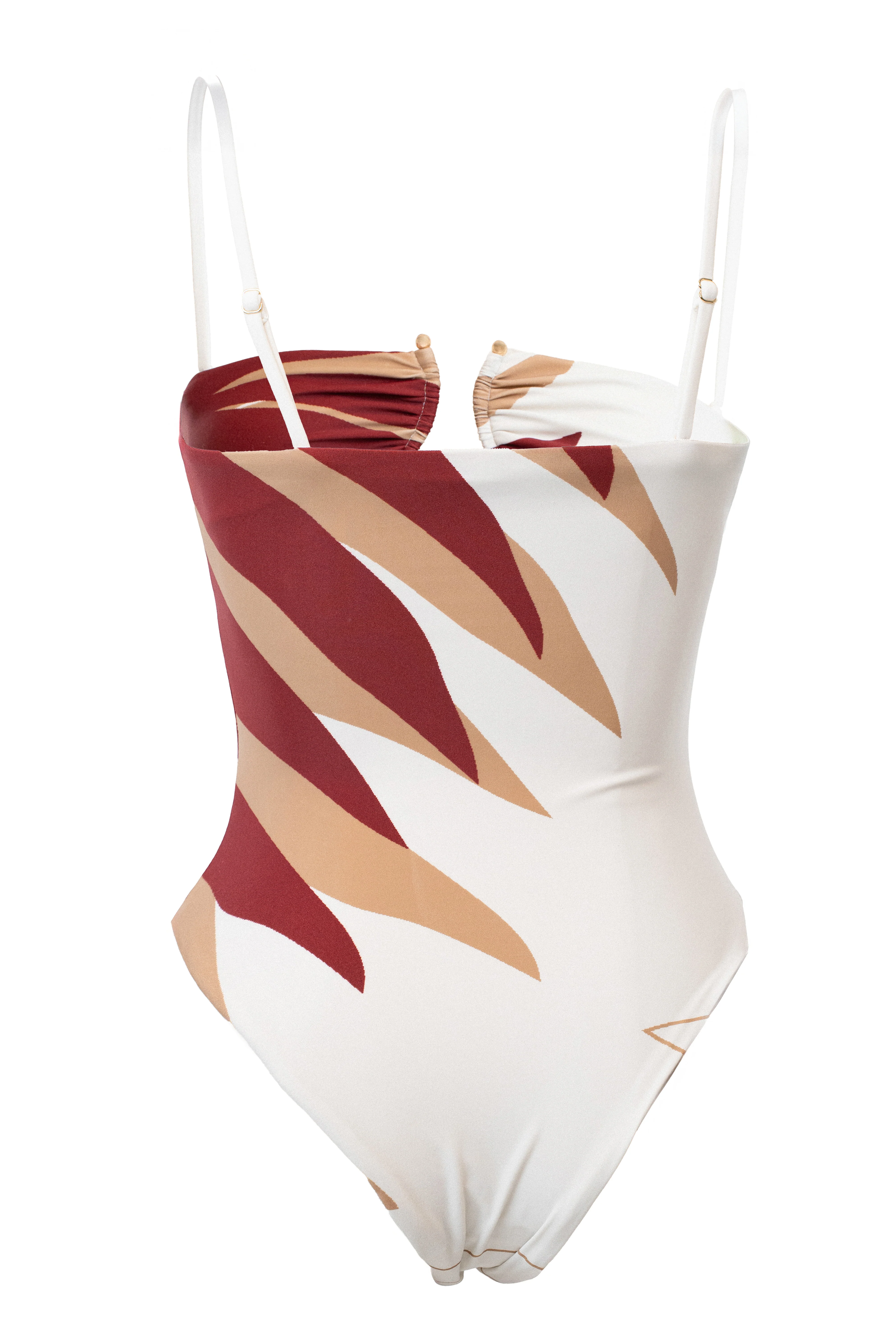 Ivory Palm Print Essence Swimsuit - Image 11