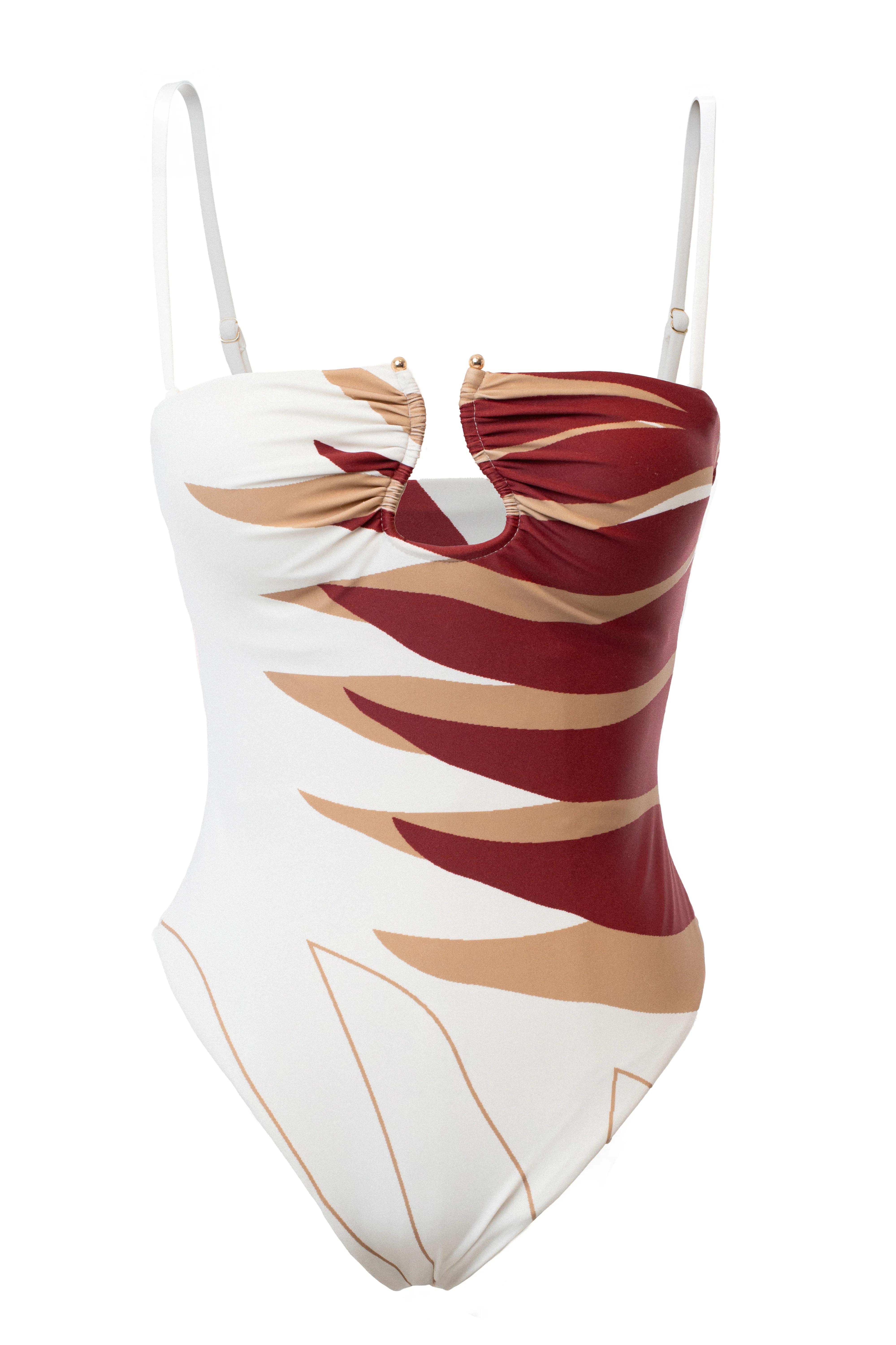 Ivory Palm Print Essence Swimsuit - Image 3