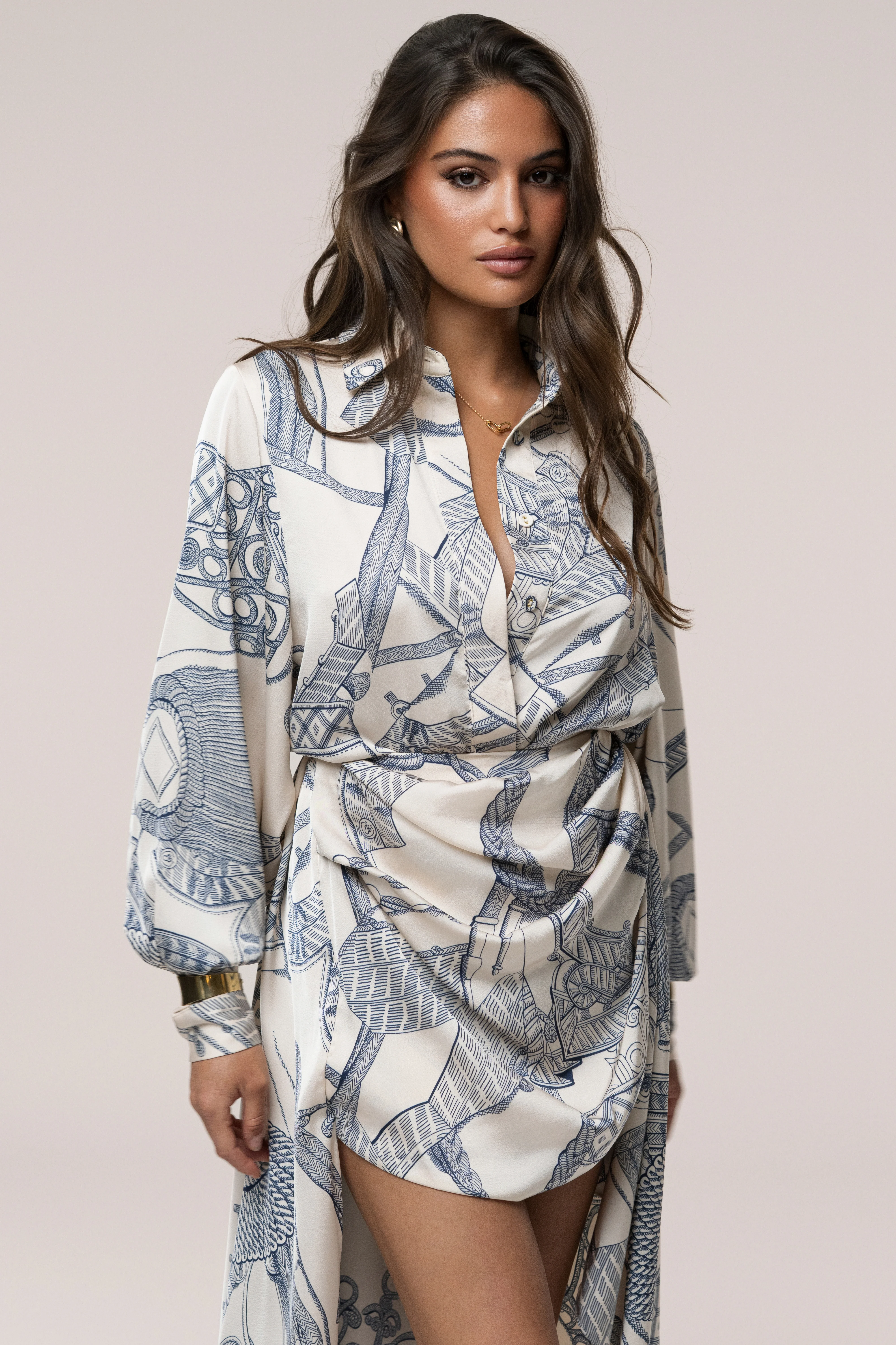 Ivory Print Ameena Print Skirt Set - Image 14