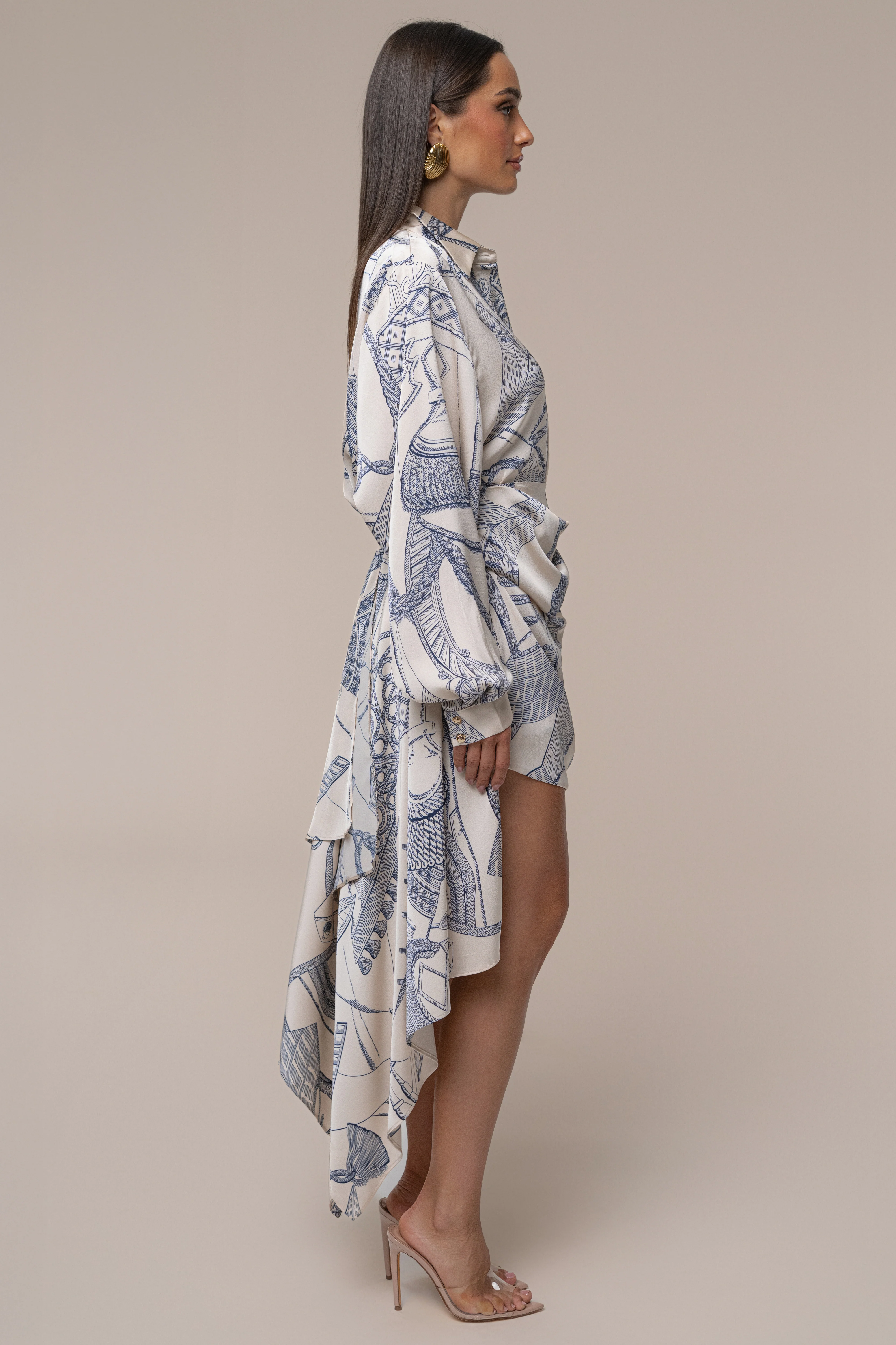 Ivory Print Ameena Print Skirt Set - Image 19