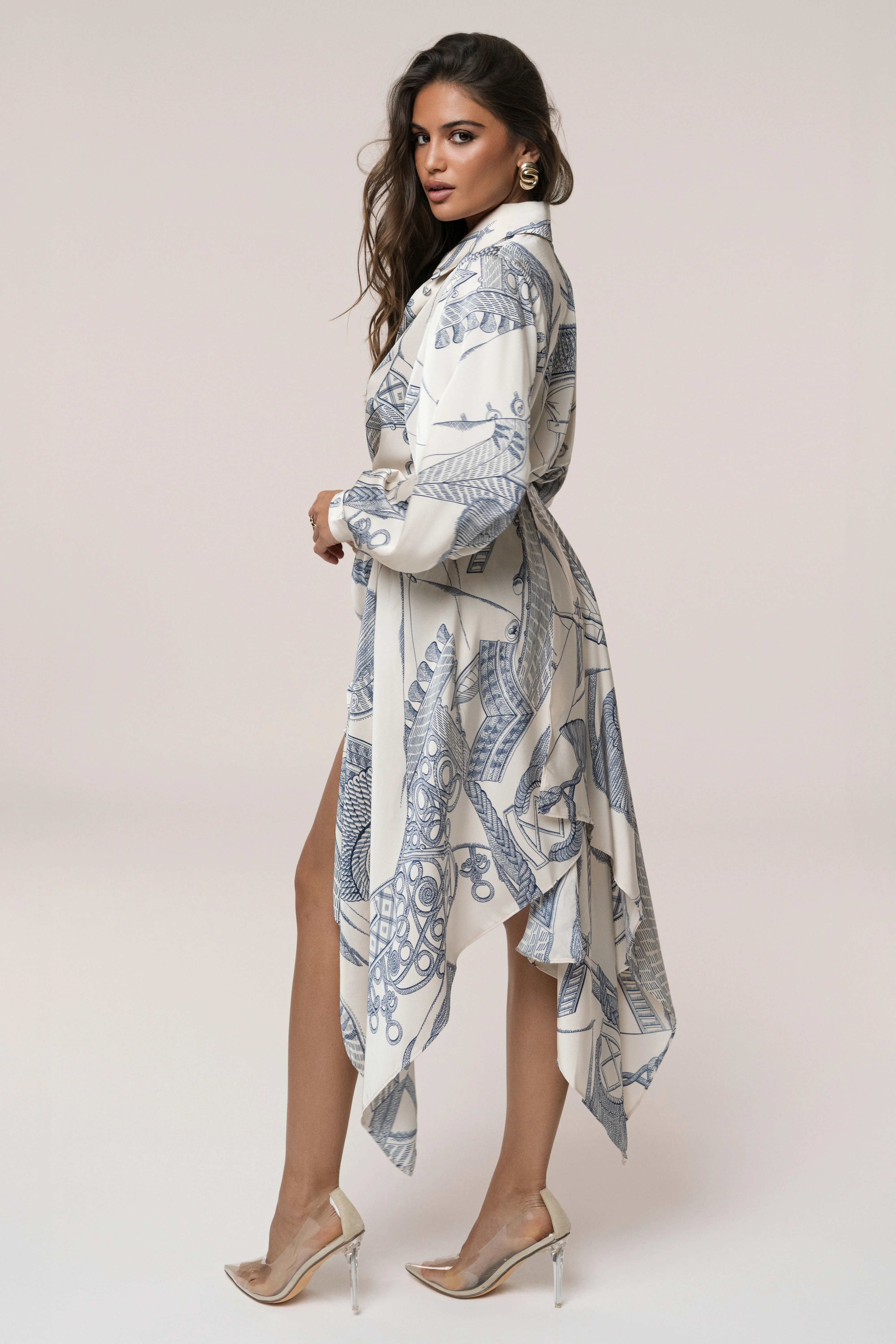 Ivory Print Ameena Print Skirt Set - Image 21