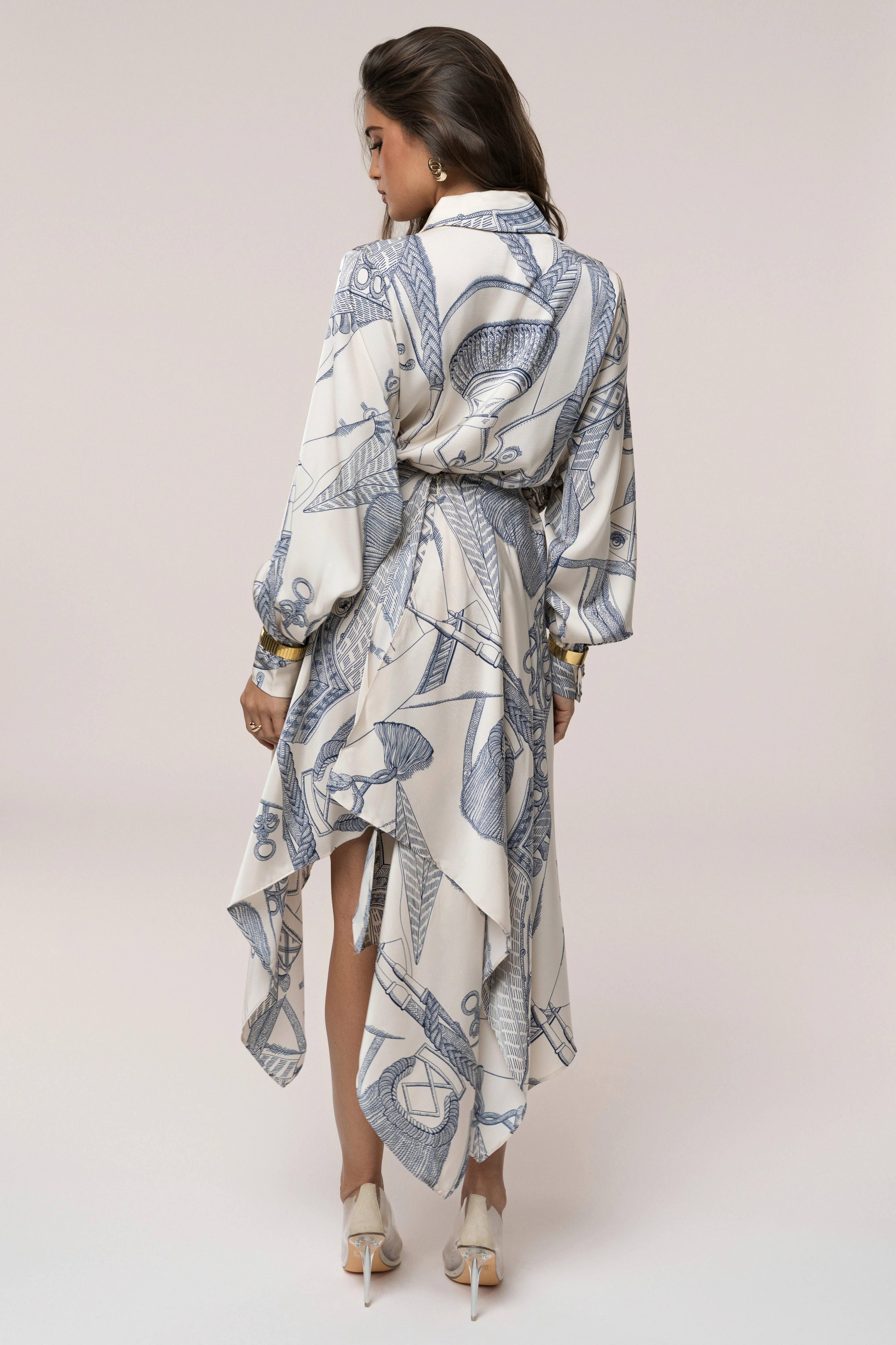 Ivory Print Ameena Print Skirt Set - Image 23