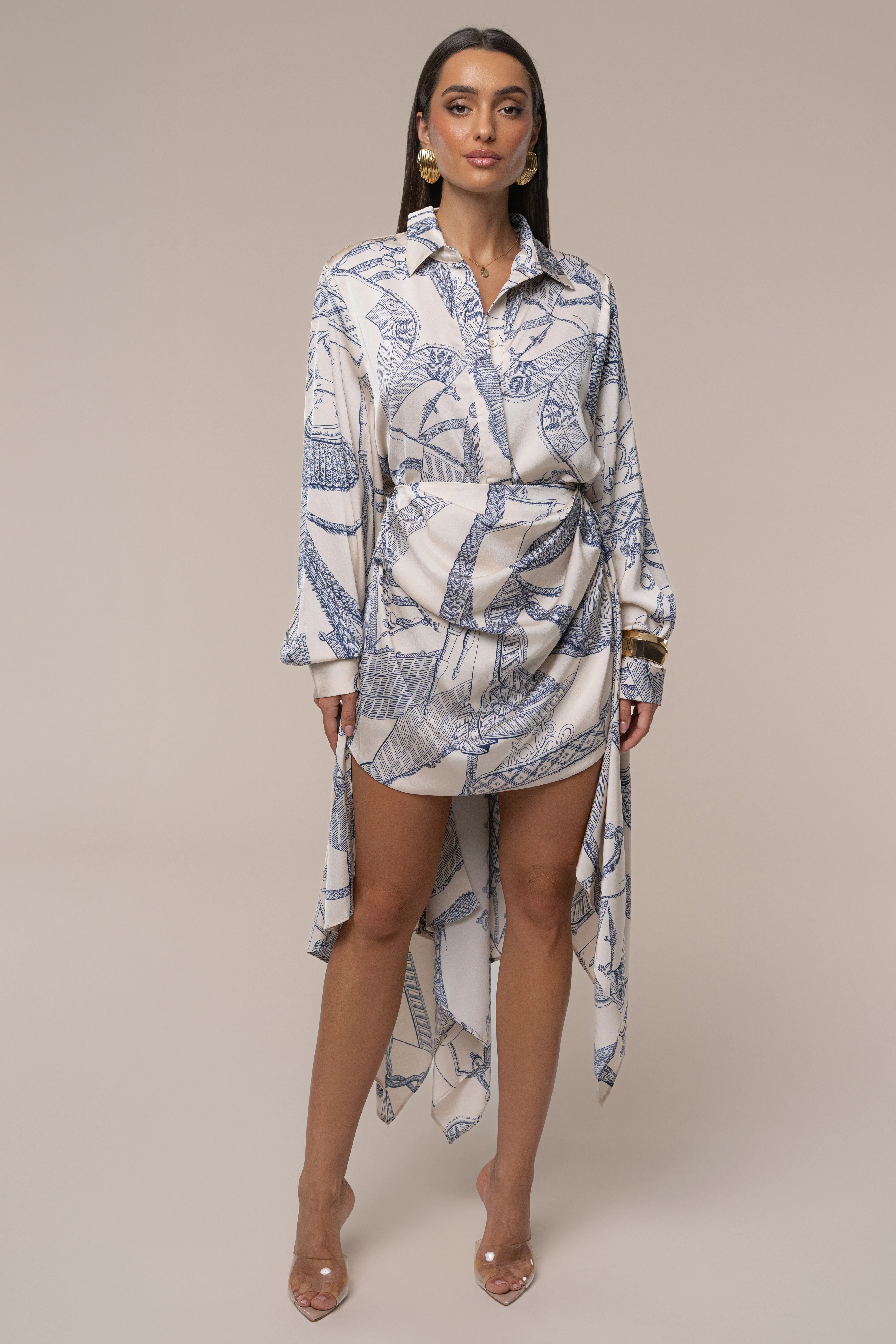 Ivory Print Ameena Print Skirt Set - Image 5
