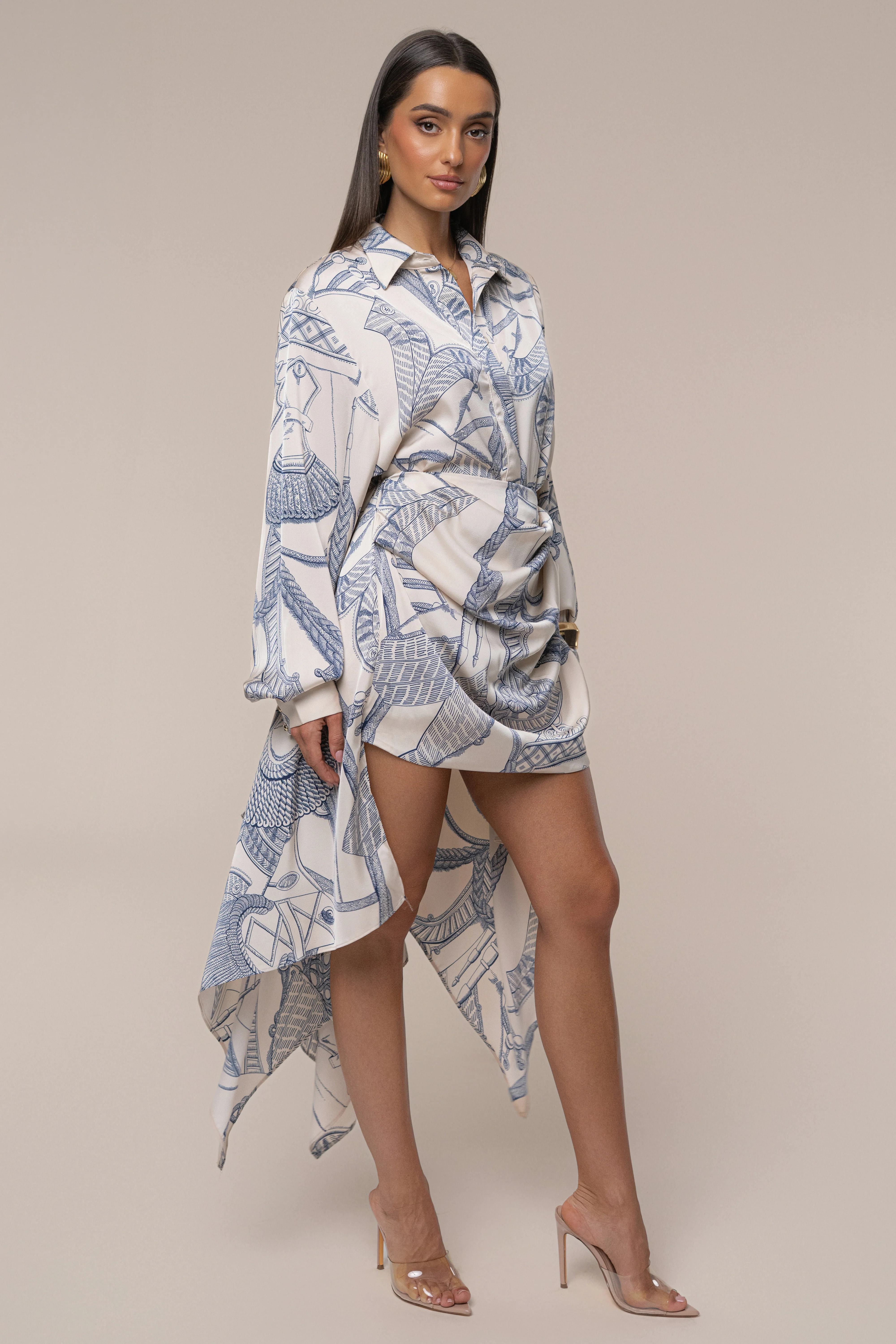 Ivory Print Ameena Print Skirt Set - Image 7