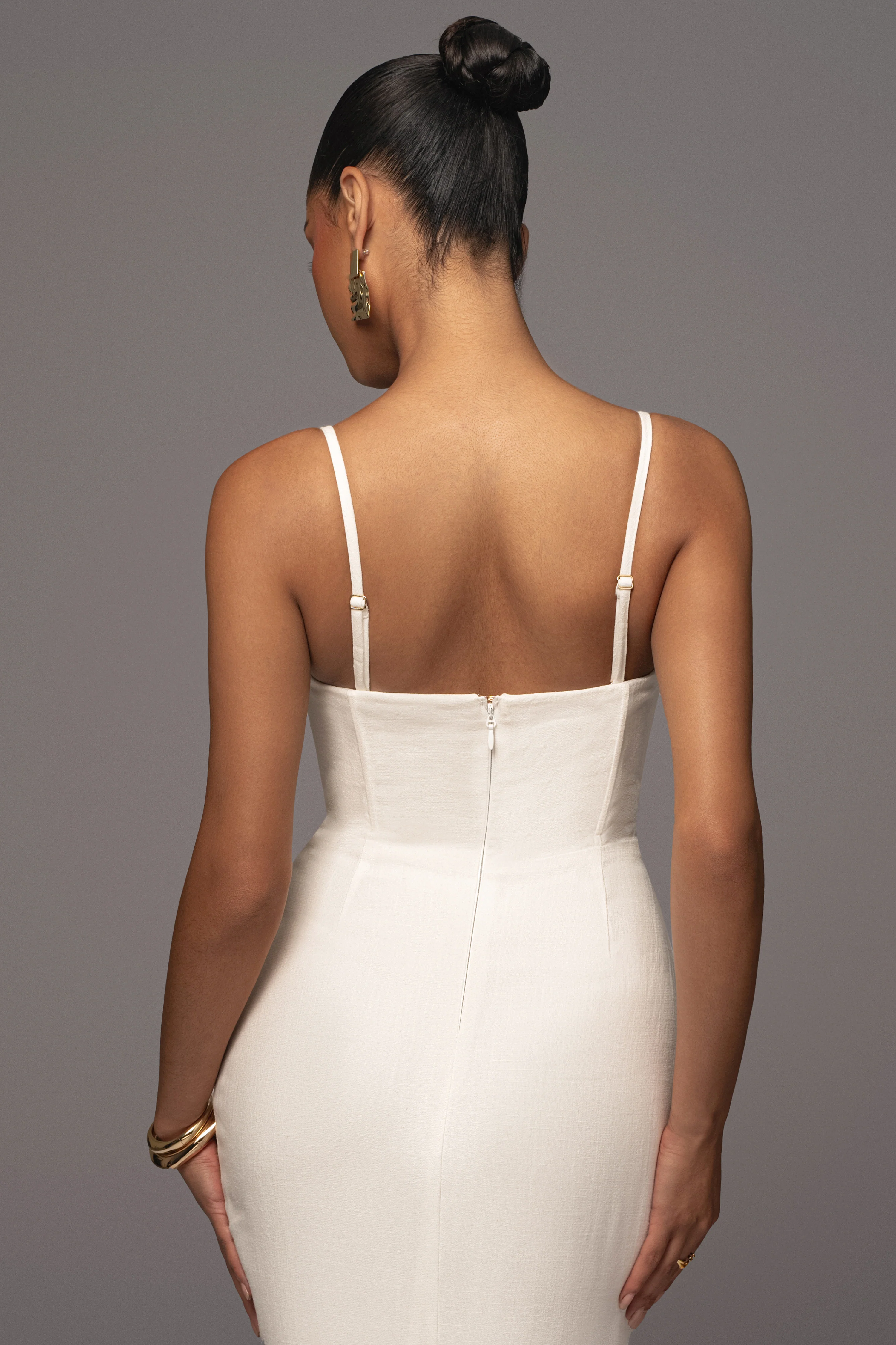 Ivory Private Retreat Linen Dress - Image 7