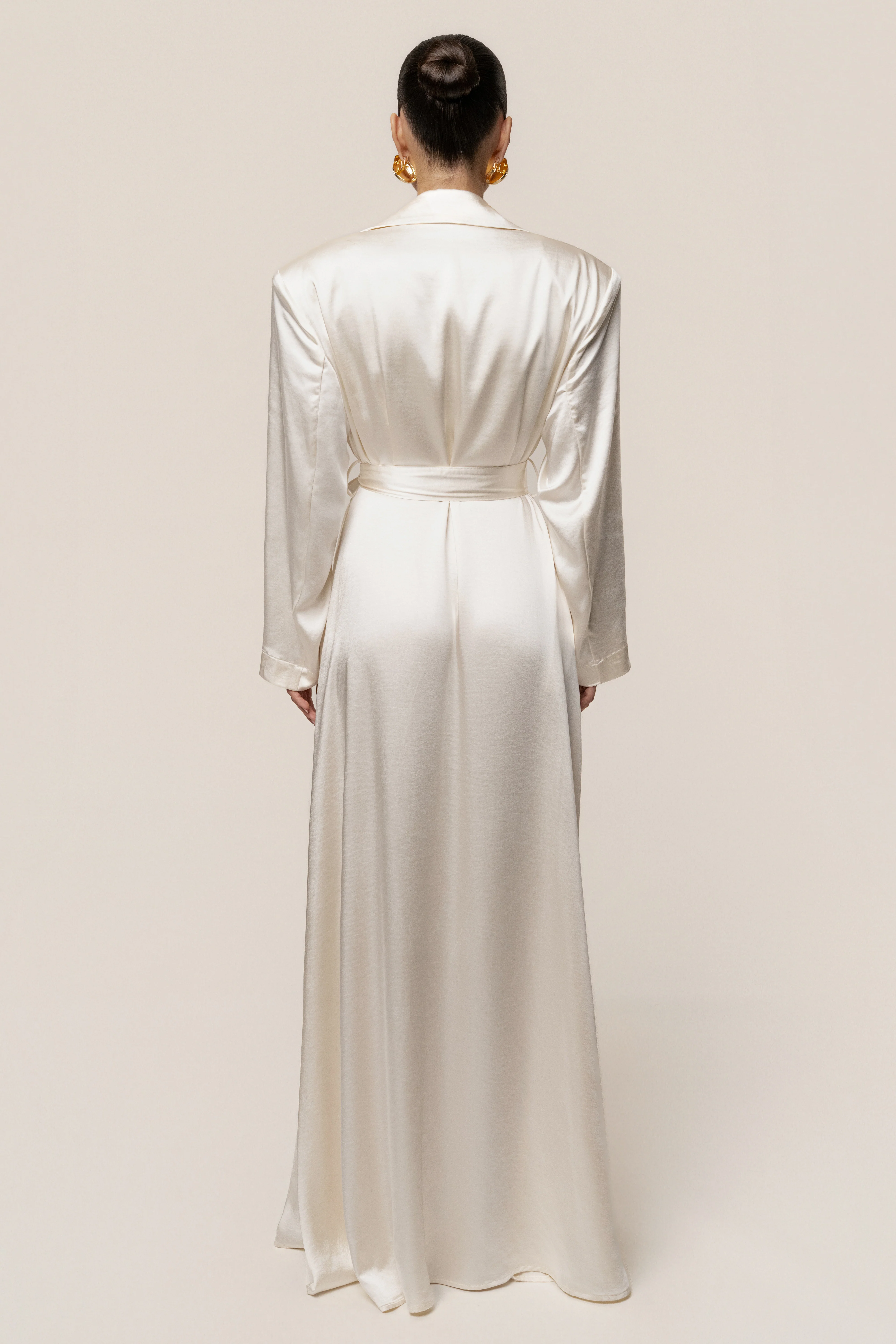 Ivory Satin Embrace Maxi Dress - Image 16