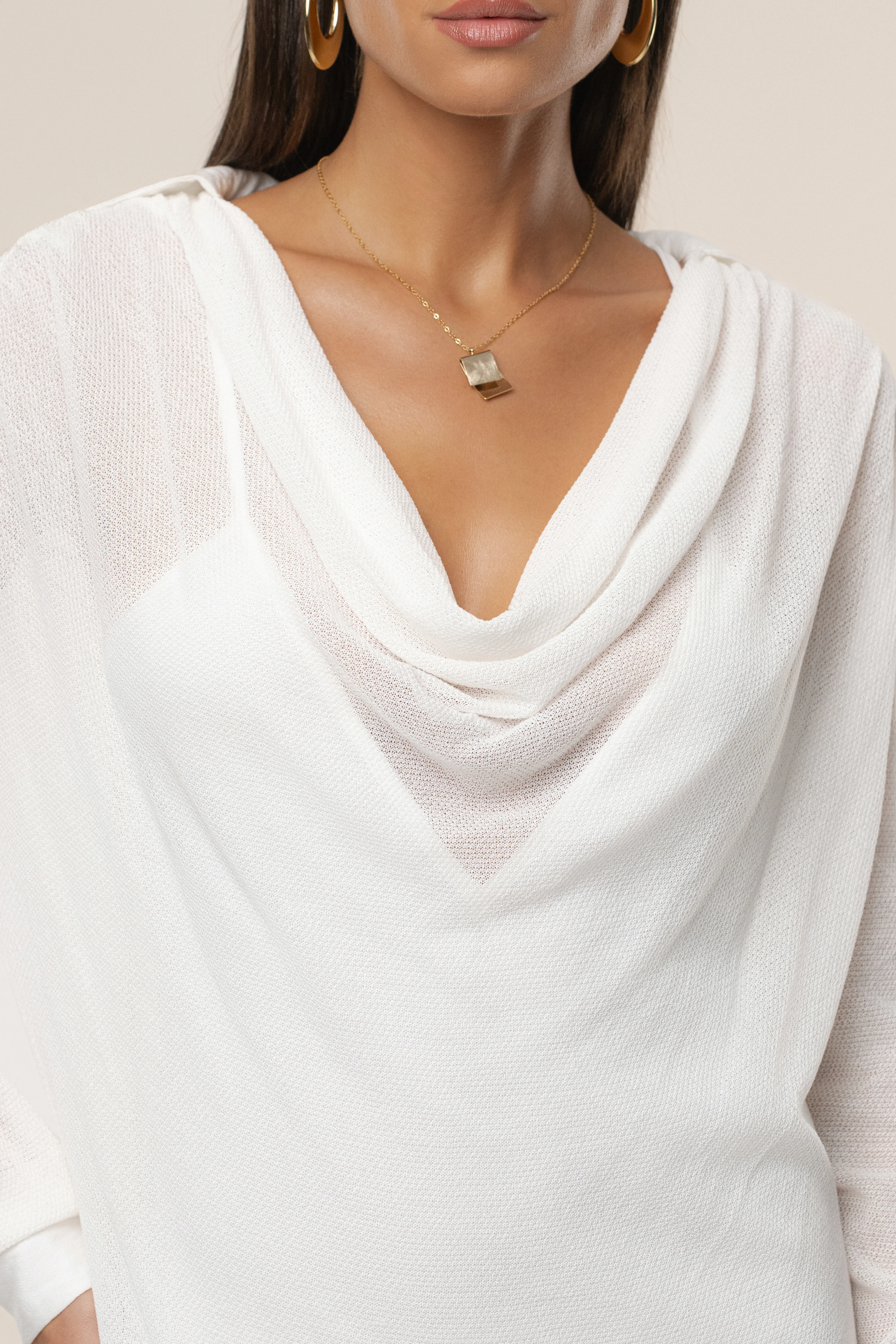 Ivory Savanna Cowl Maxi Dress - Image 4