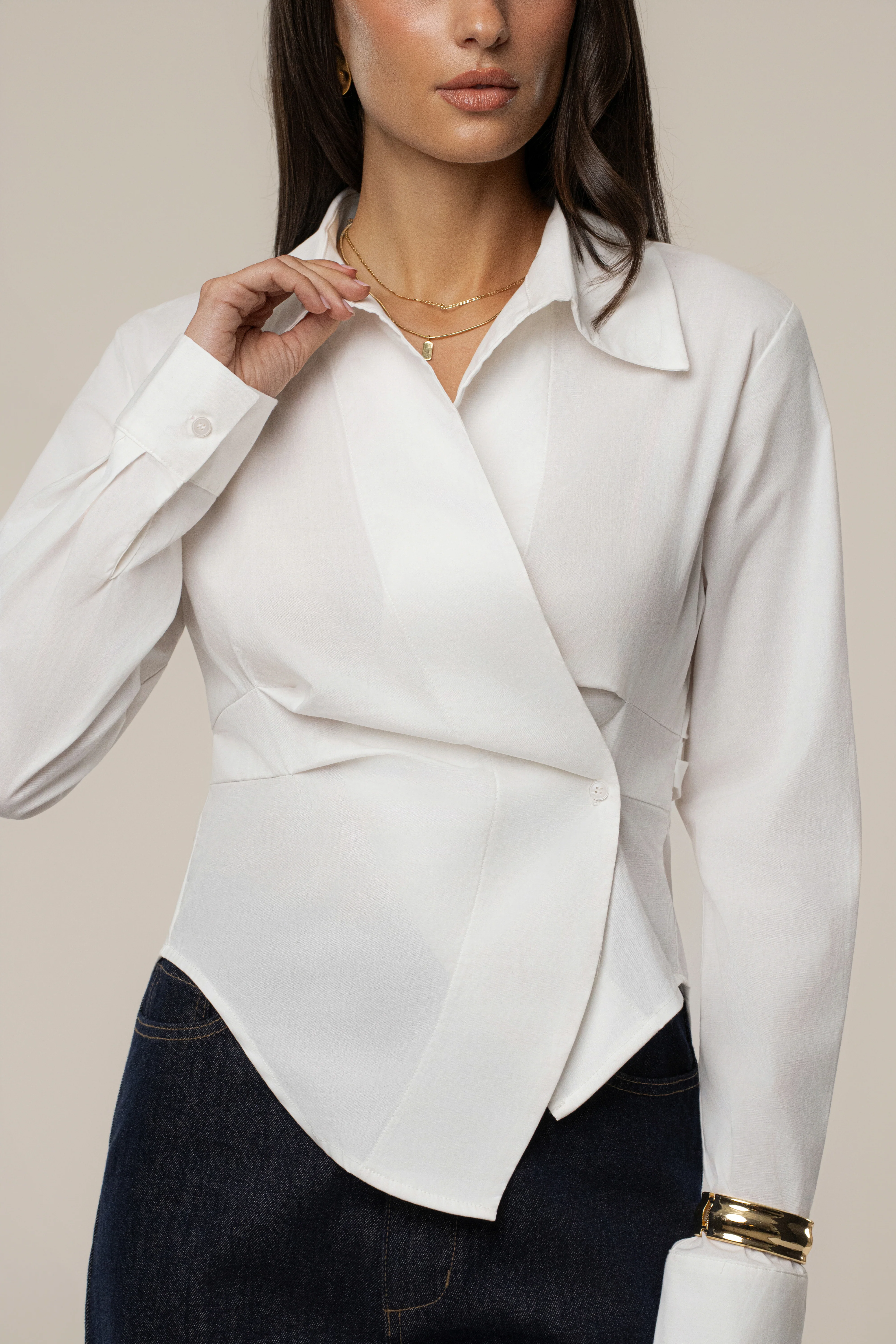 Ivory Sculpt And Form Blouse - Image 11