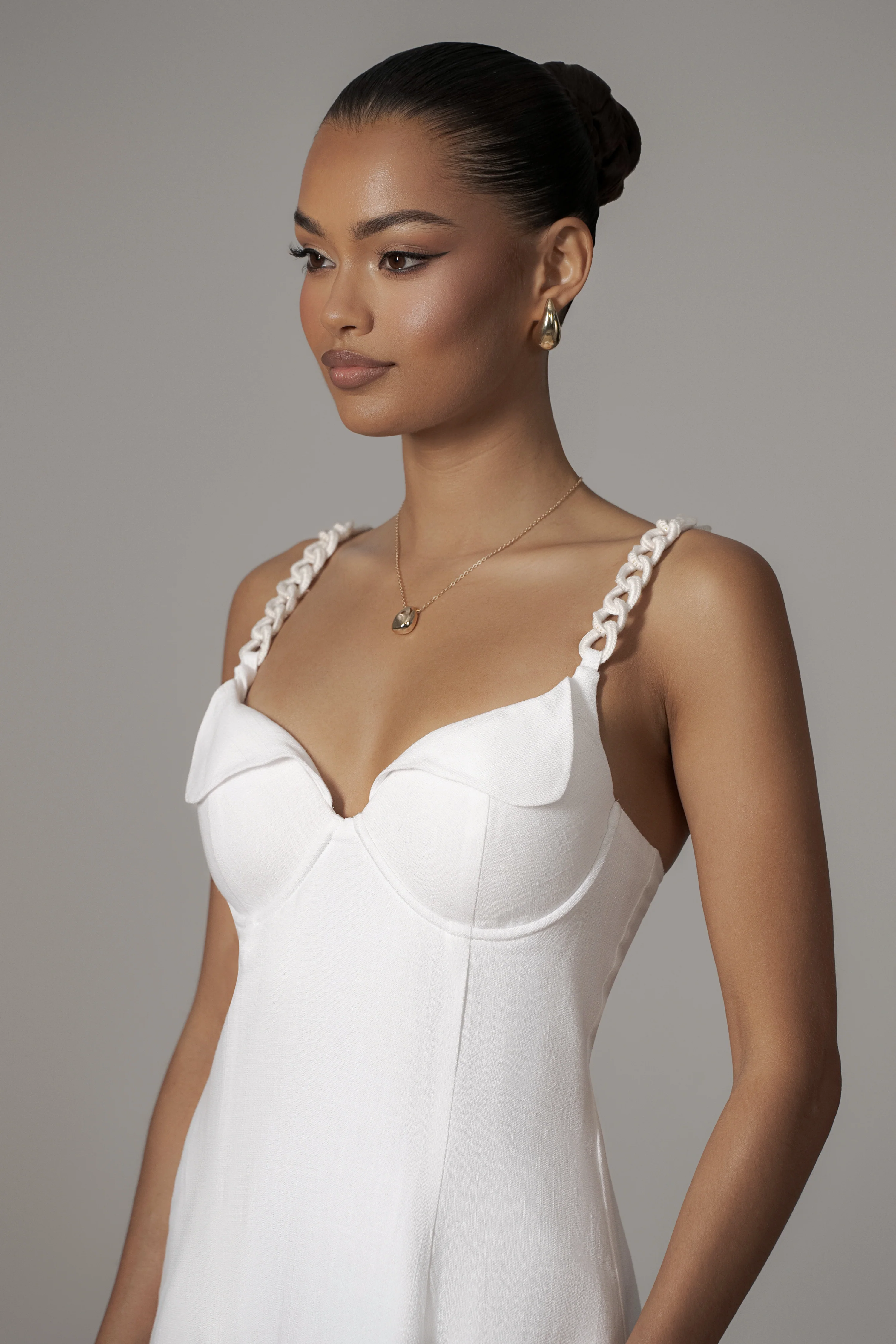 Ivory Secret Hideout Linen Dress - Image 5