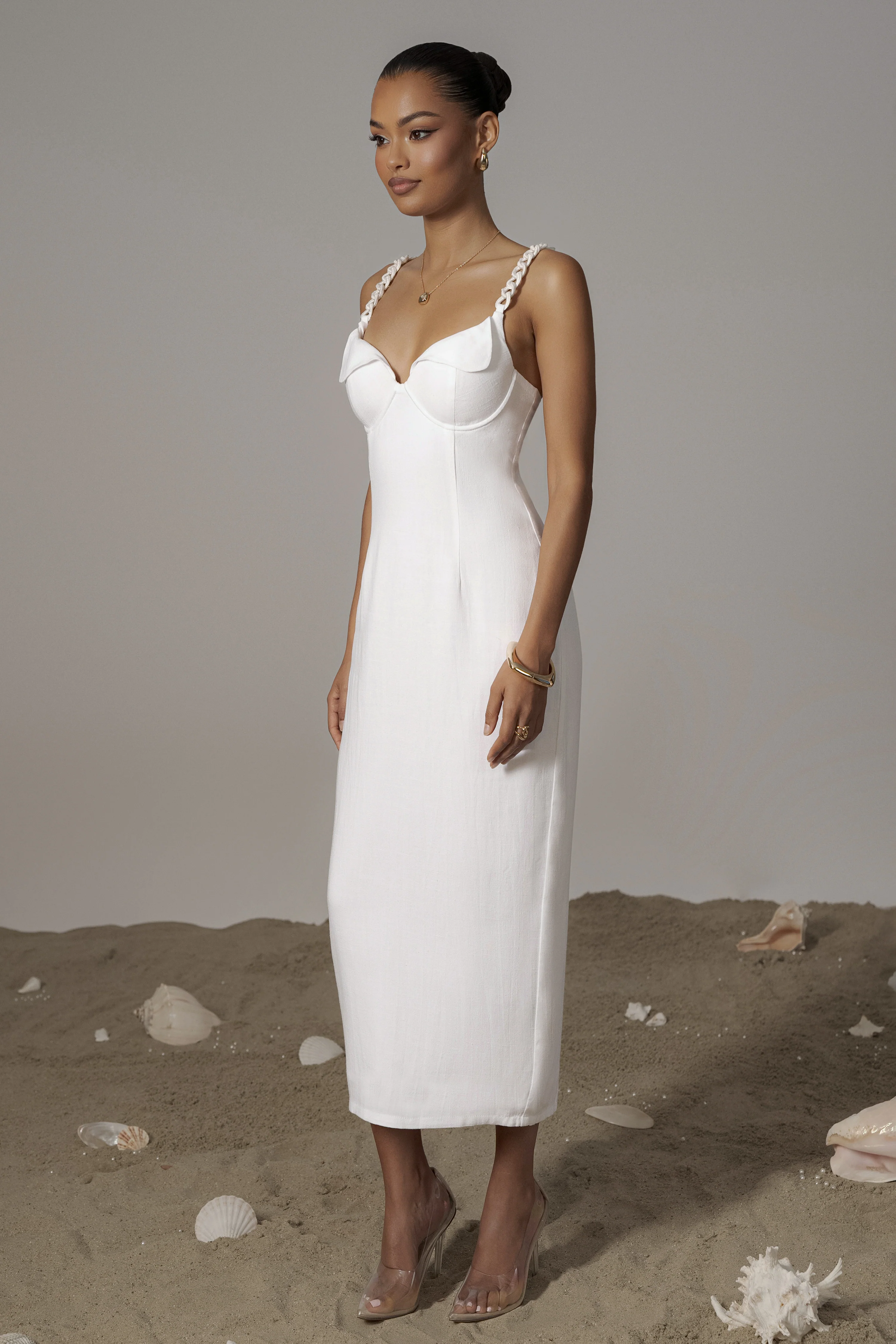 Ivory Secret Hideout Linen Dress - Image 6