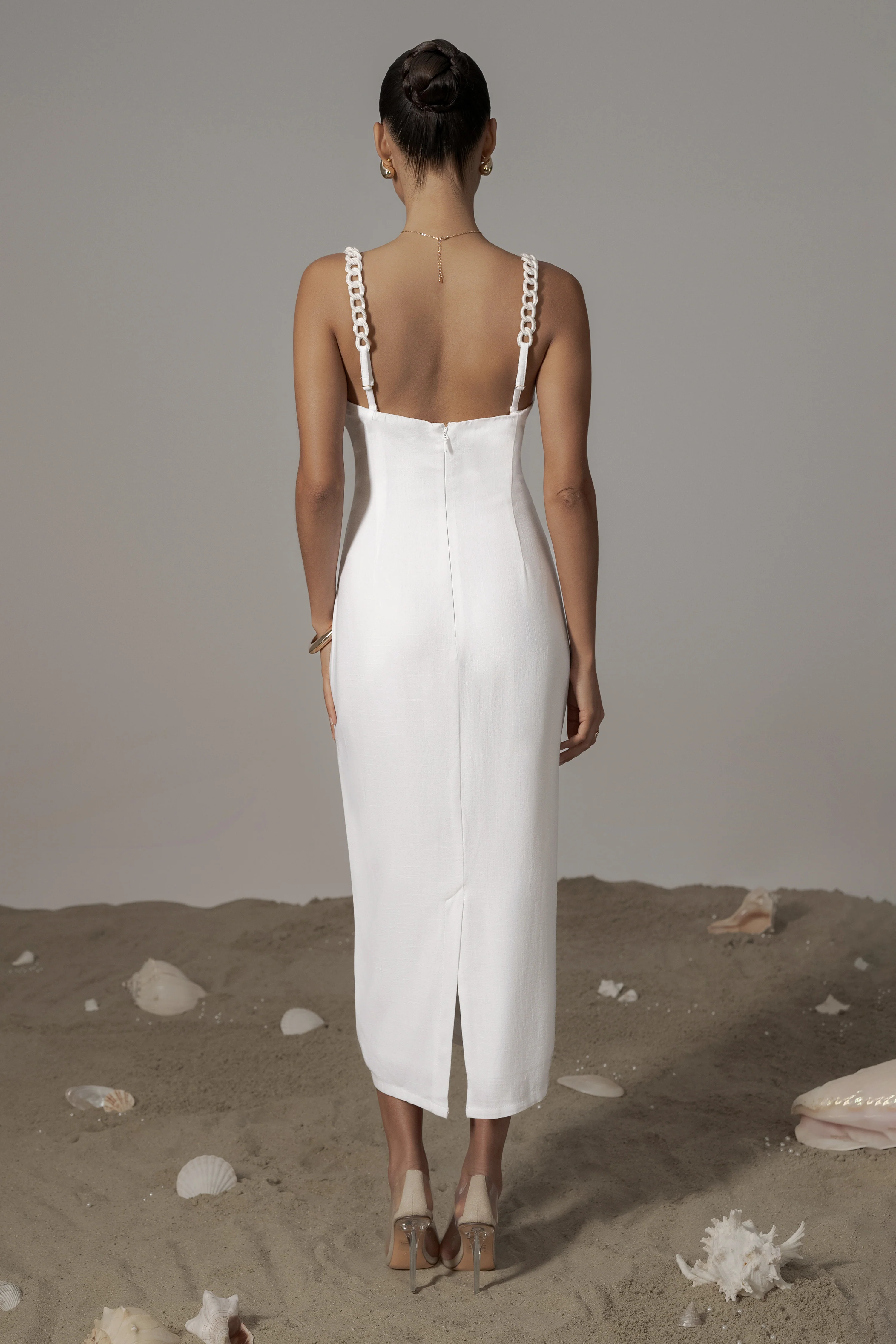 Ivory Secret Hideout Linen Dress - Image 9