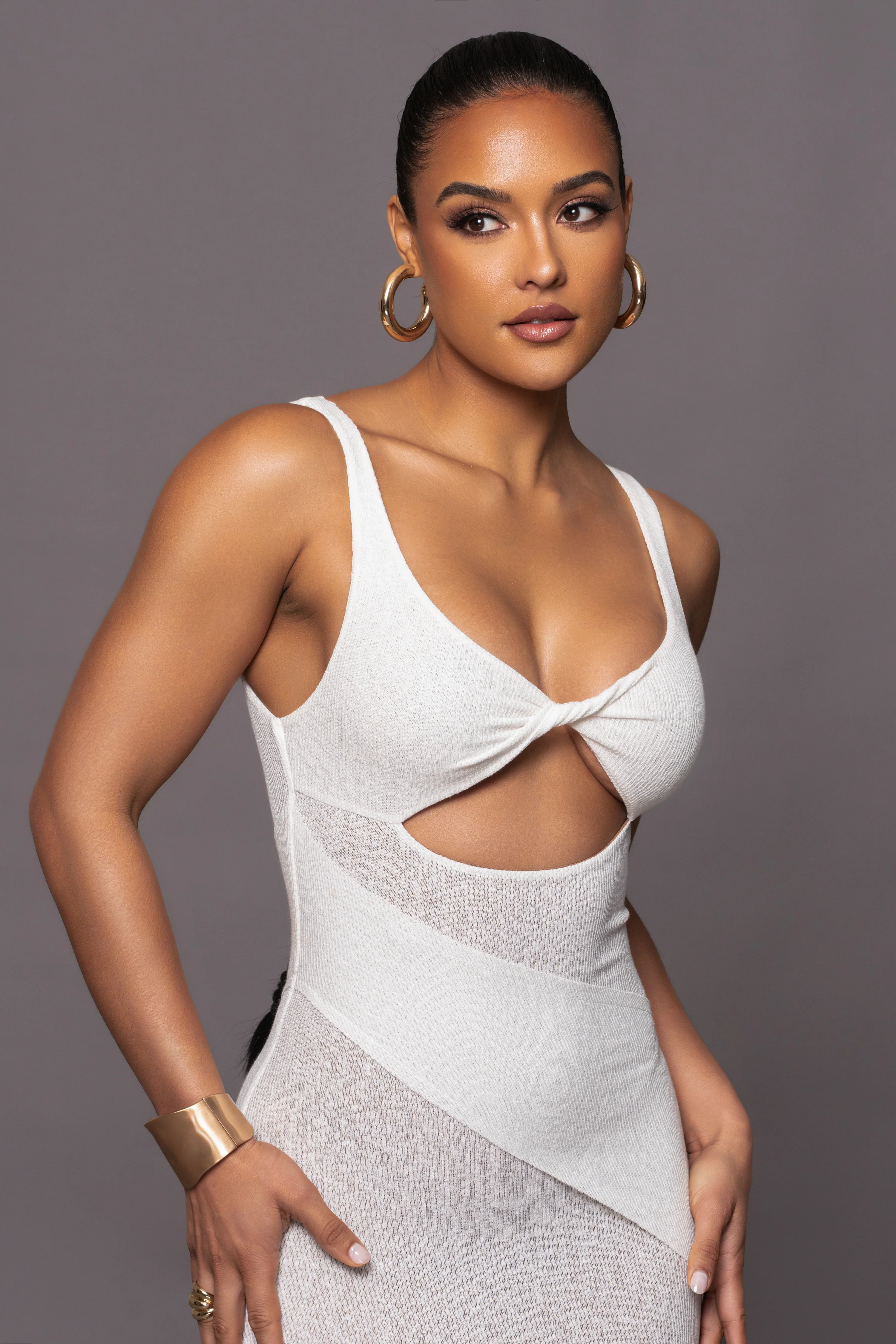 Ivory Shift Of Feelings Midi Dress - Image 6