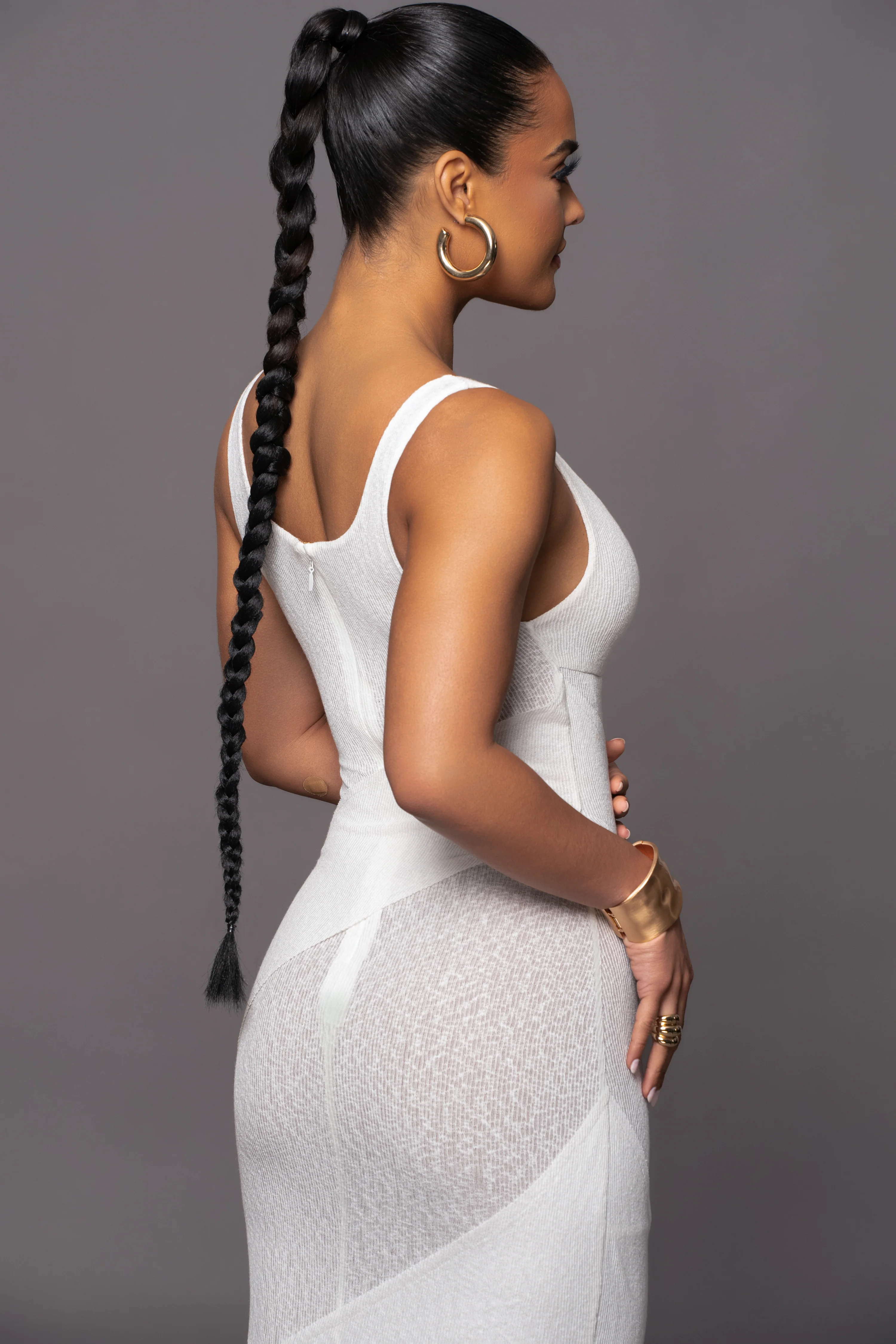 Ivory Shift Of Feelings Midi Dress - Image 8