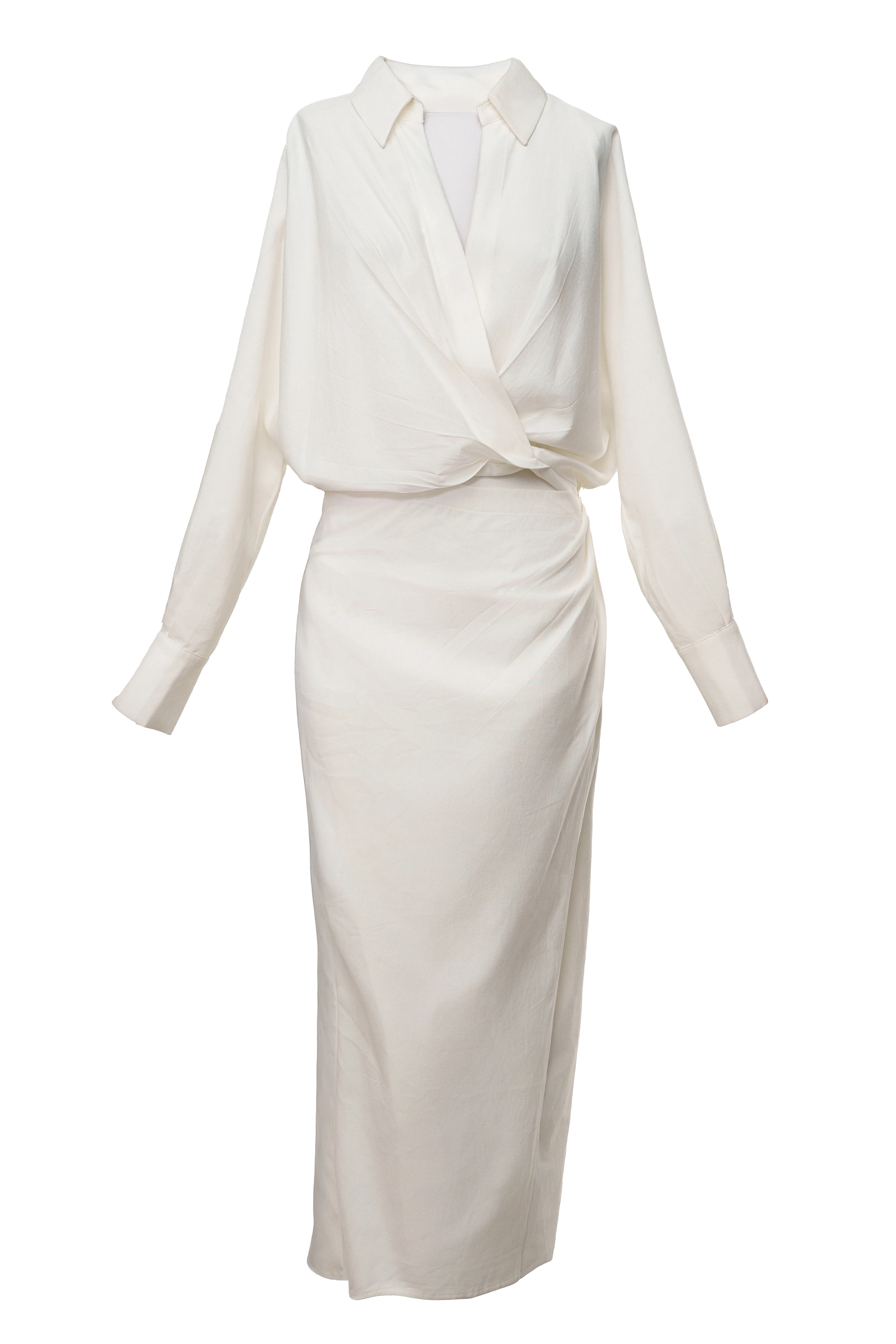 Ivory Skyline Wrap Midi Dress - Image 2