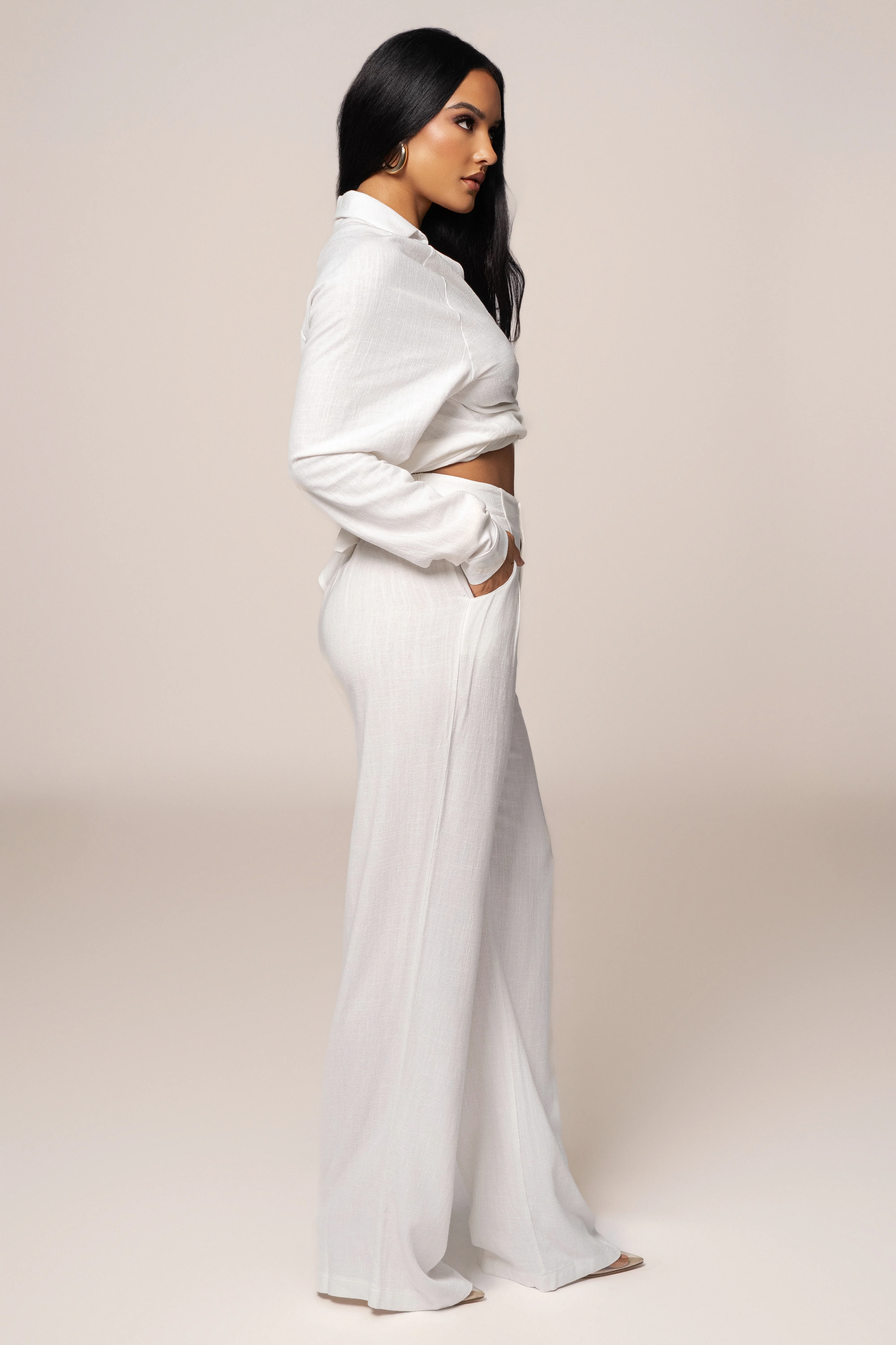 Ivory Thea Linen Pants - Image 5