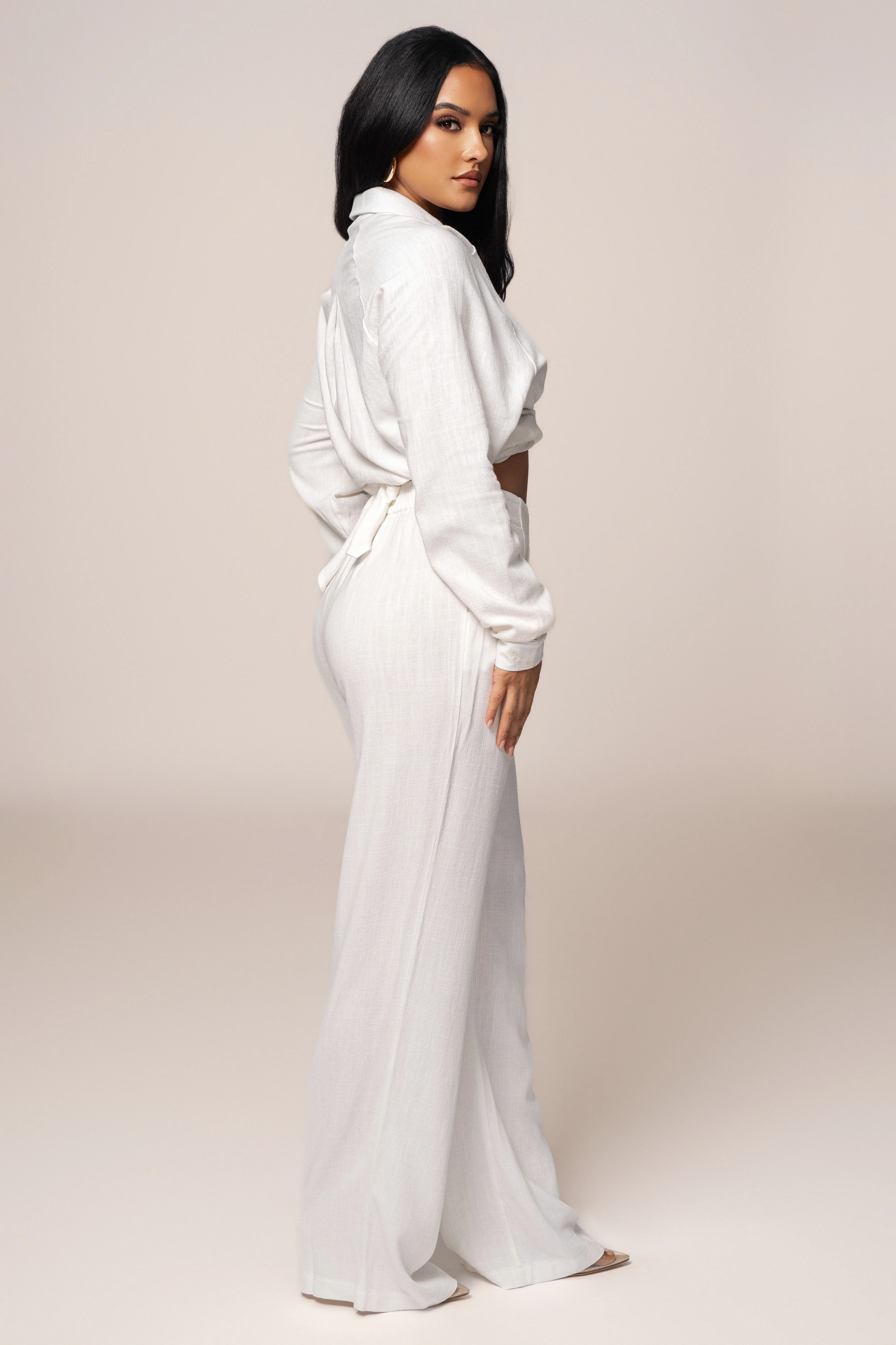 Ivory Thea Linen Pants - Image 7