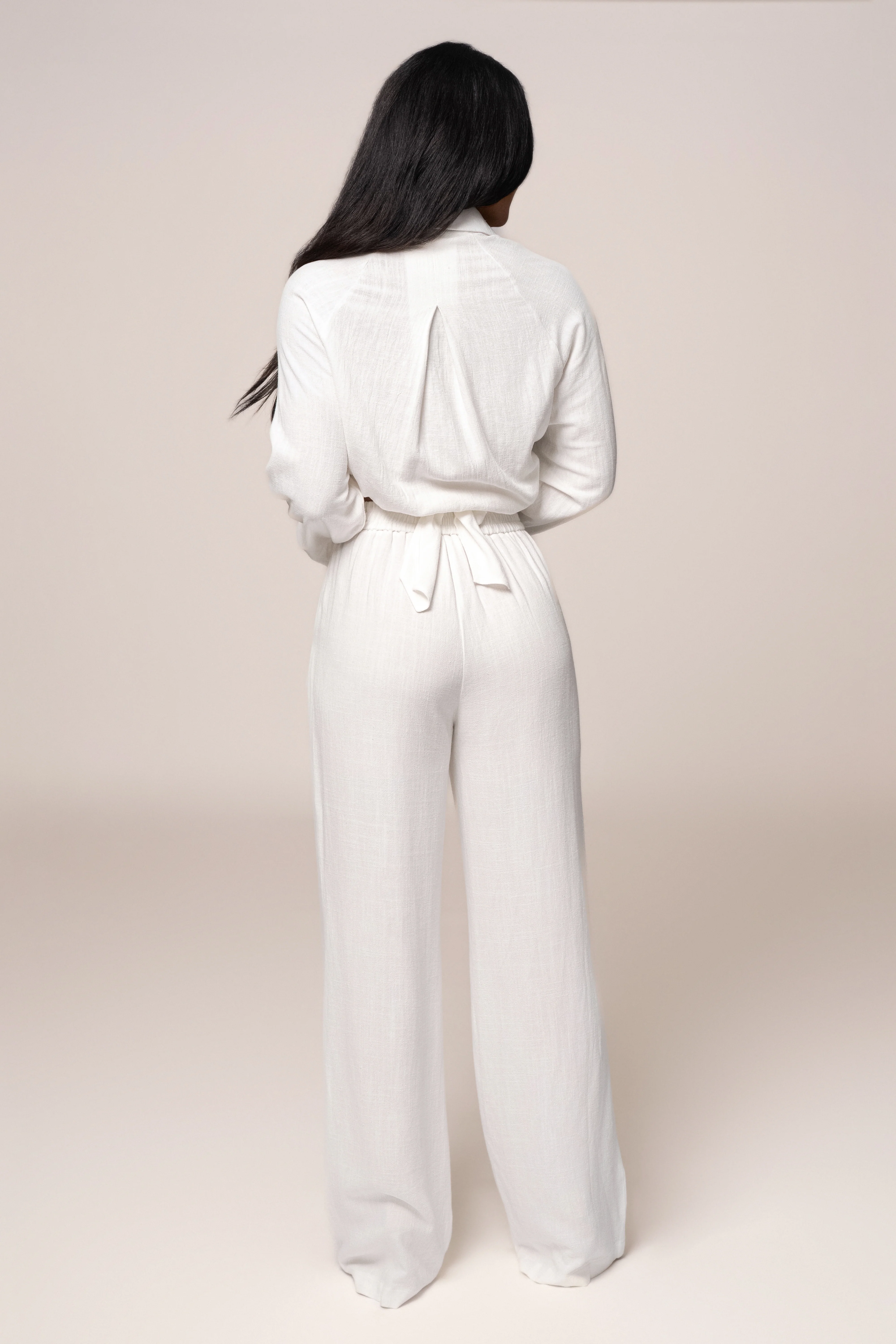 Ivory Thea Linen Pants - Image 9