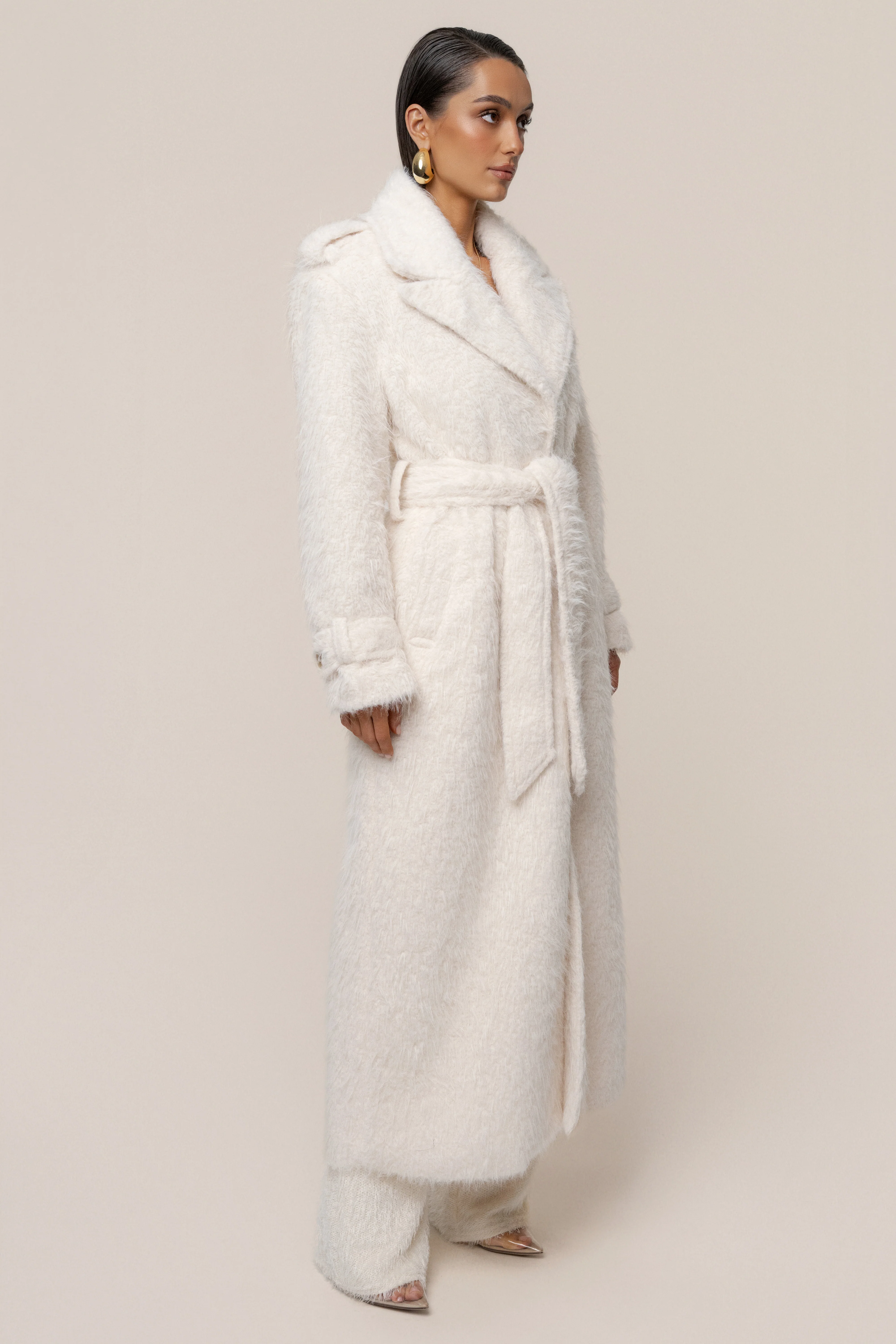 Ivory Warm Layers Oversize Coat - Image 10