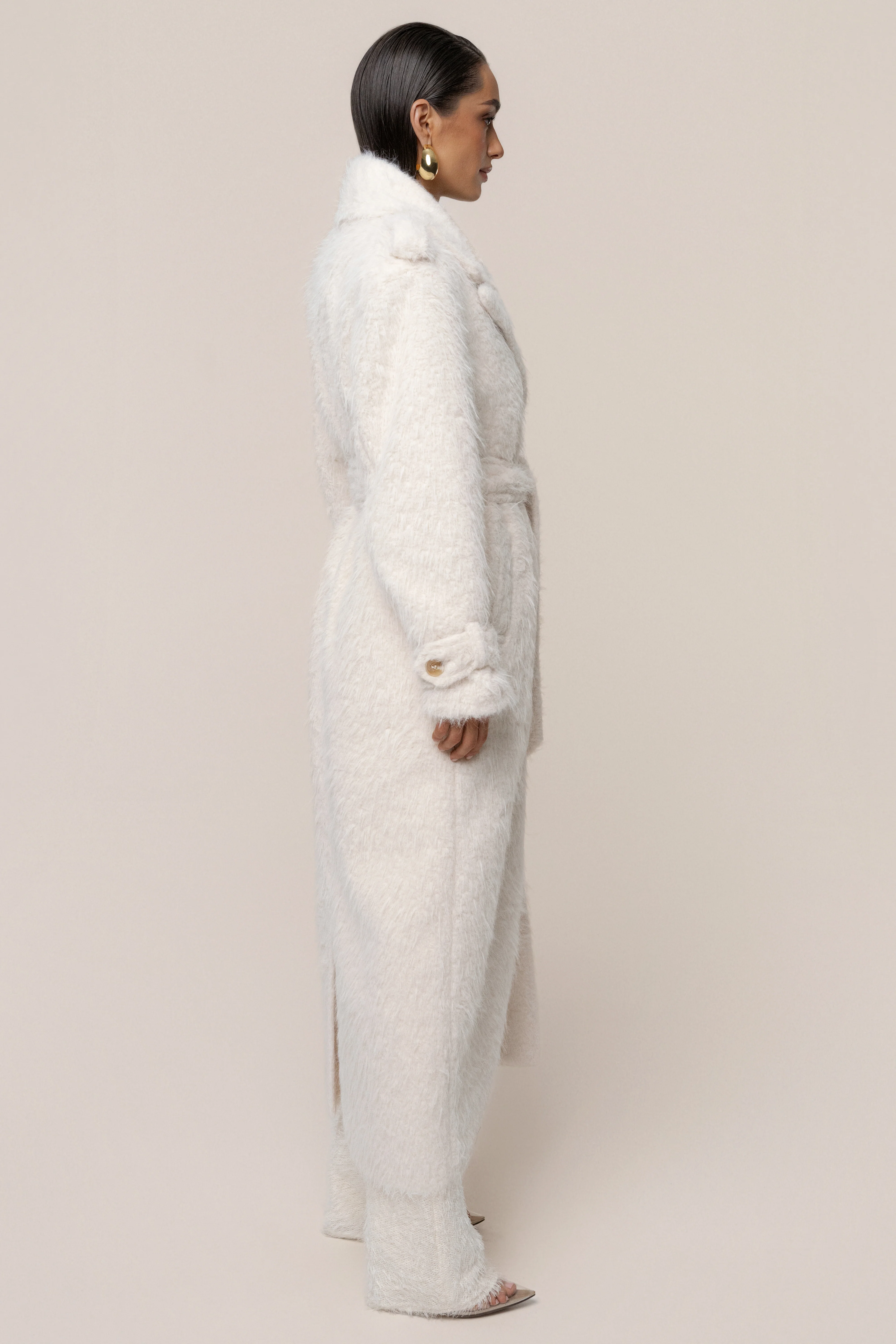 Ivory Warm Layers Oversize Coat - Image 11
