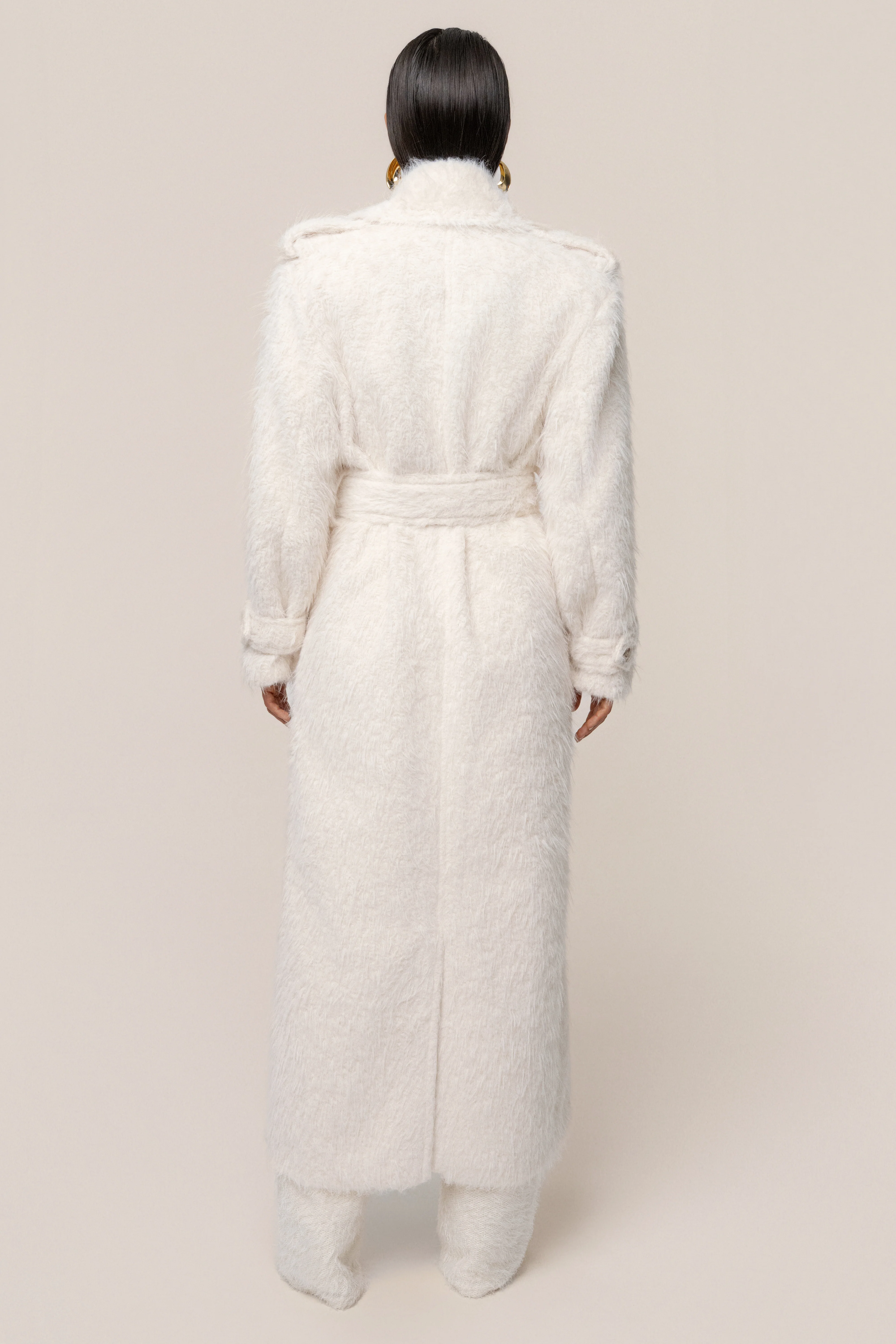 Ivory Warm Layers Oversize Coat - Image 12
