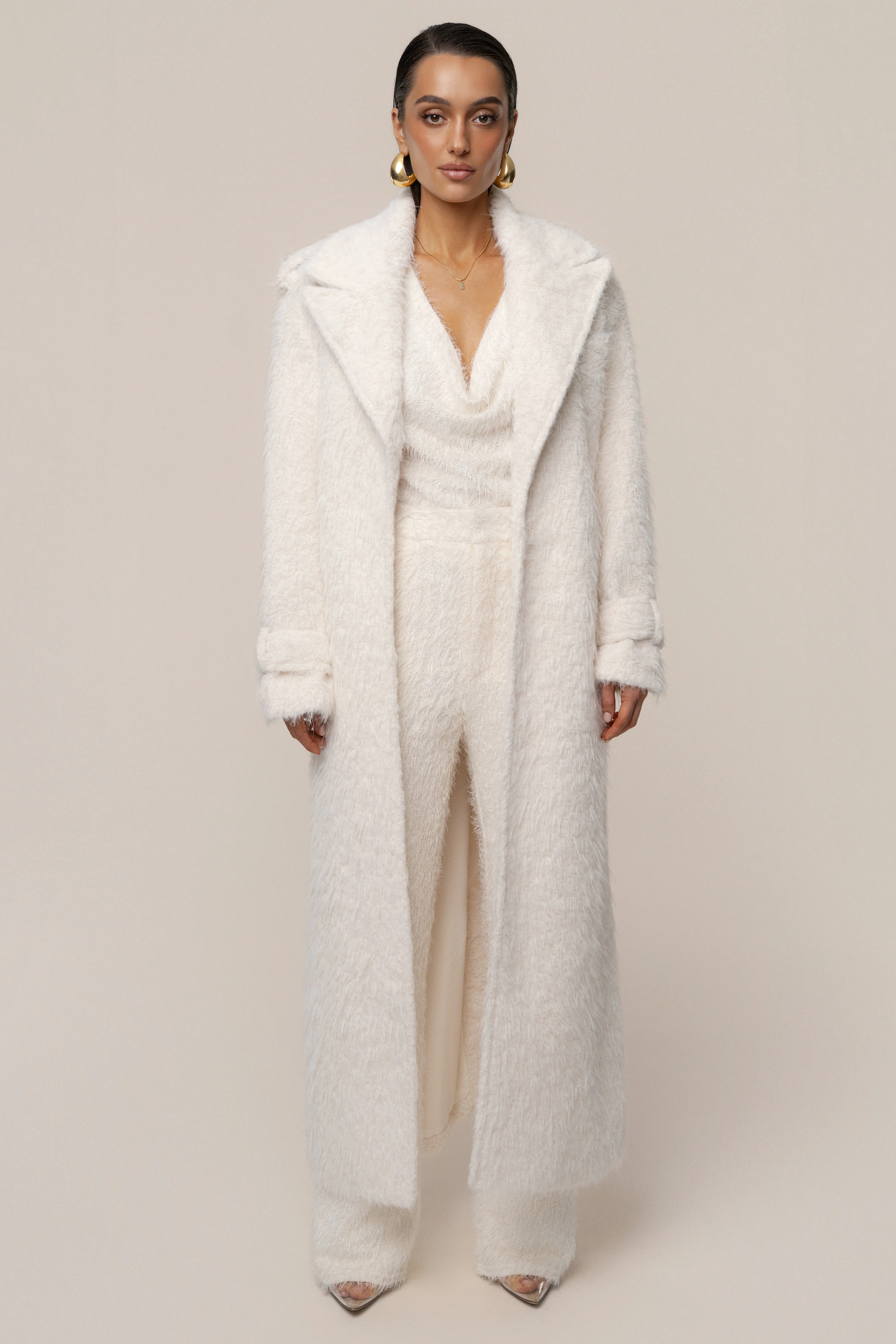 Ivory Warm Layers Oversize Coat - Image 2