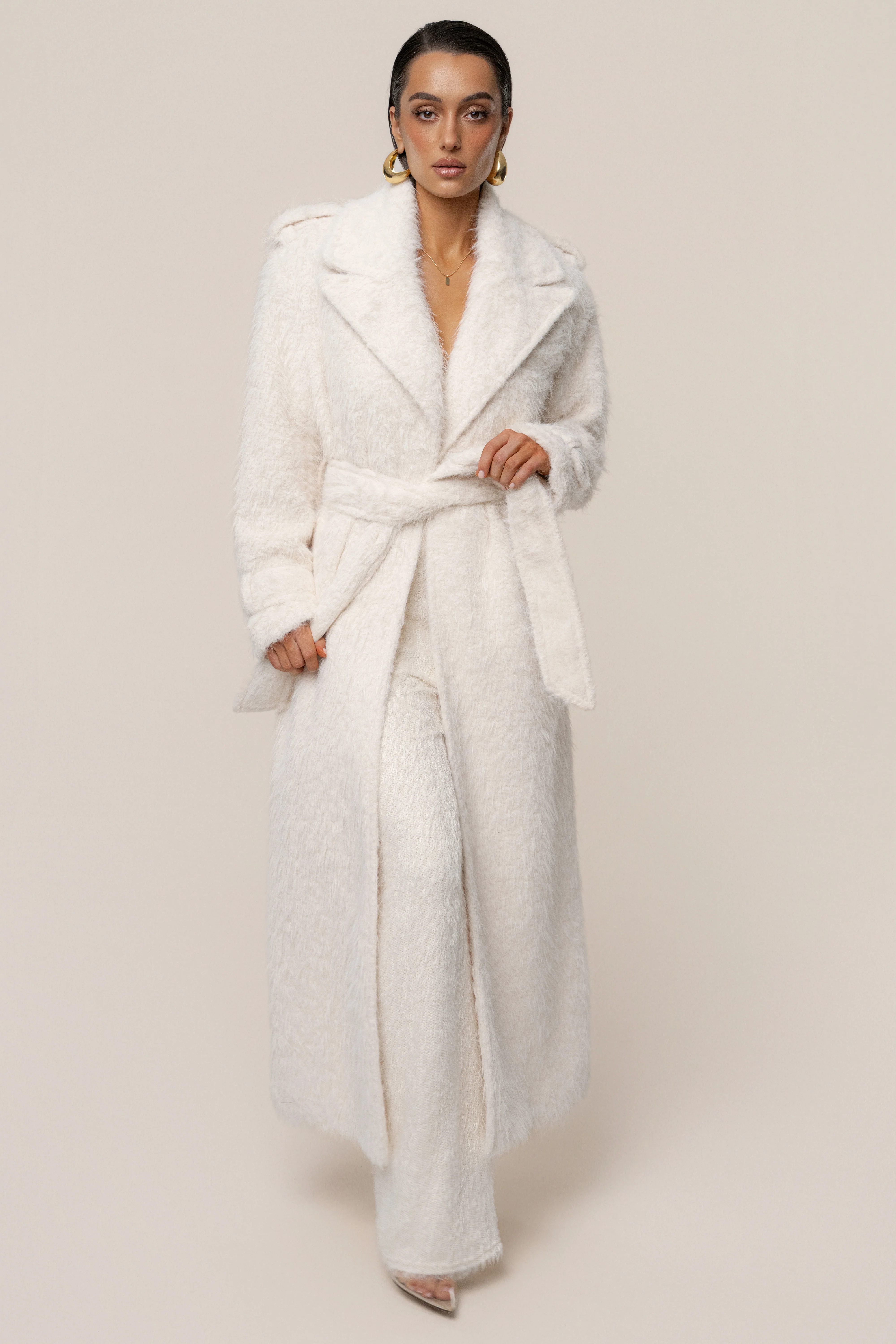 Ivory Warm Layers Oversize Coat - Image 6