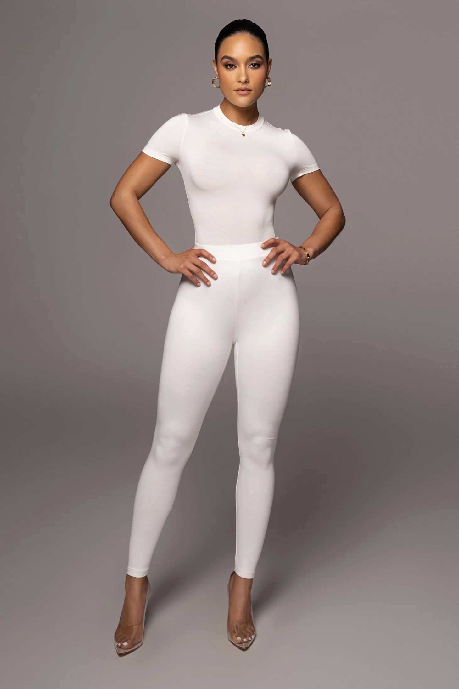 Jluxbasix White Soft Leggings - Image 2