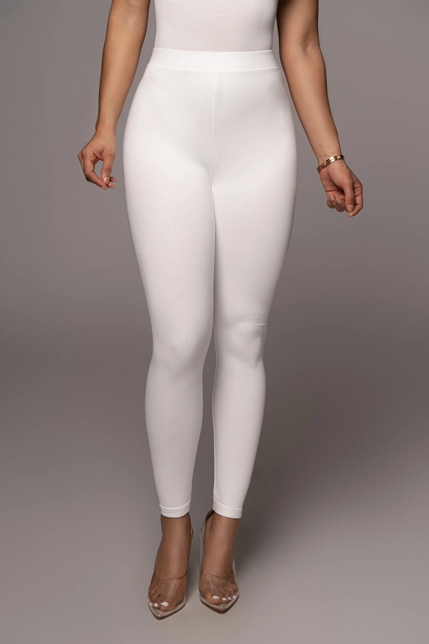 Jluxbasix White Soft Leggings - Image 3