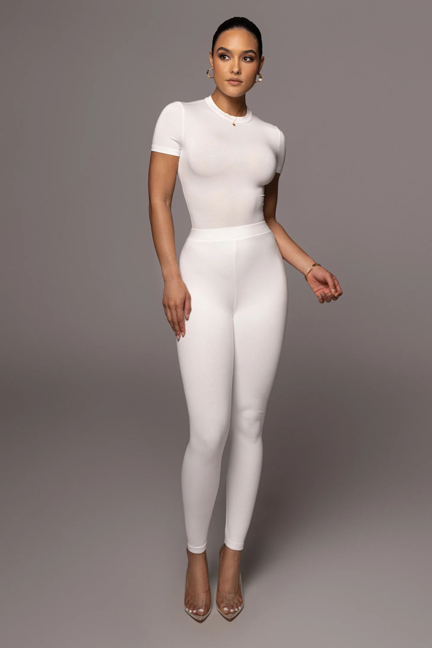 Jluxbasix White Soft Leggings - Image 4