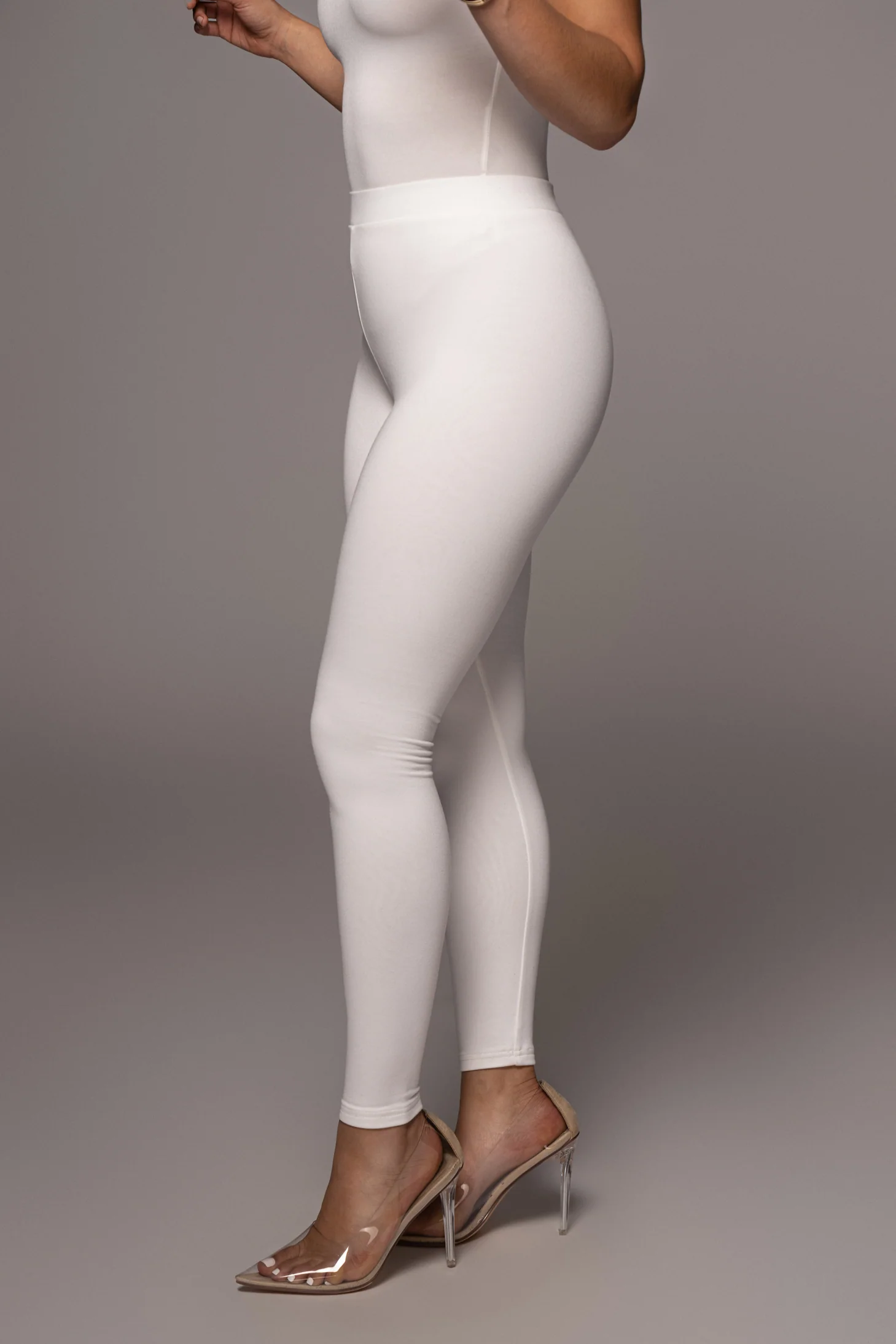 Jluxbasix White Soft Leggings - Image 7