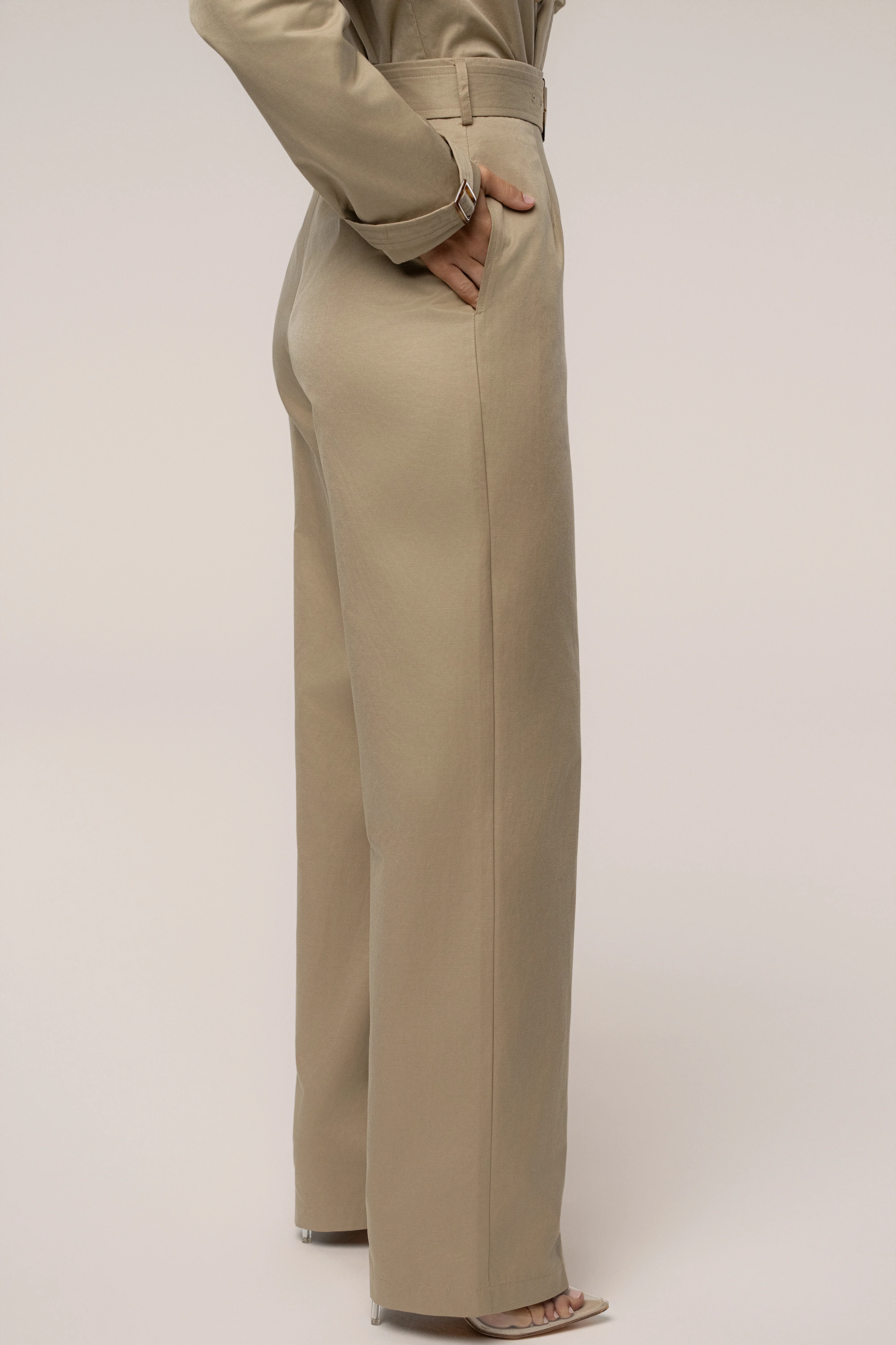 KhaKi Uncharted Belted Trouser - Image 10