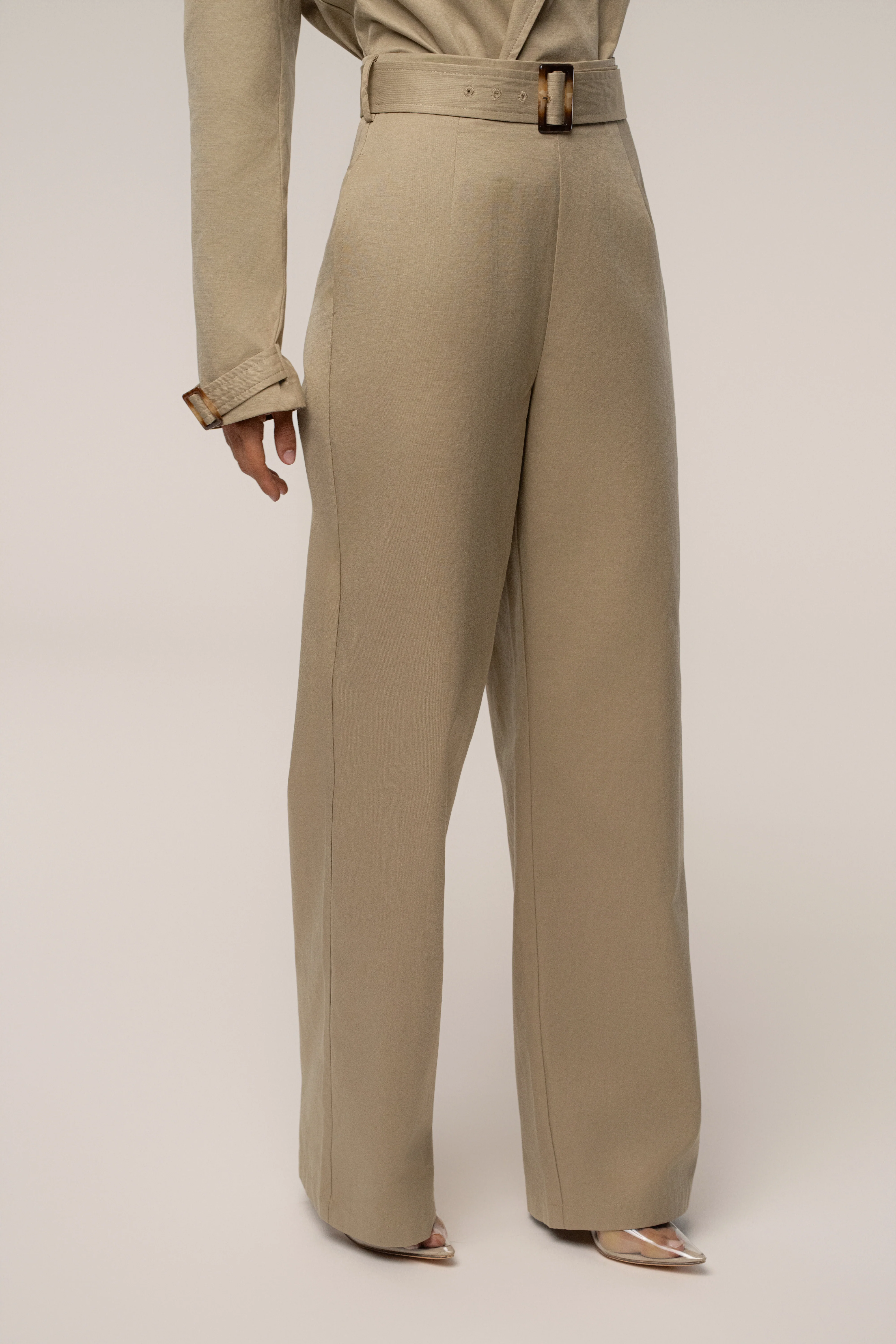 KhaKi Uncharted Belted Trouser - Image 5